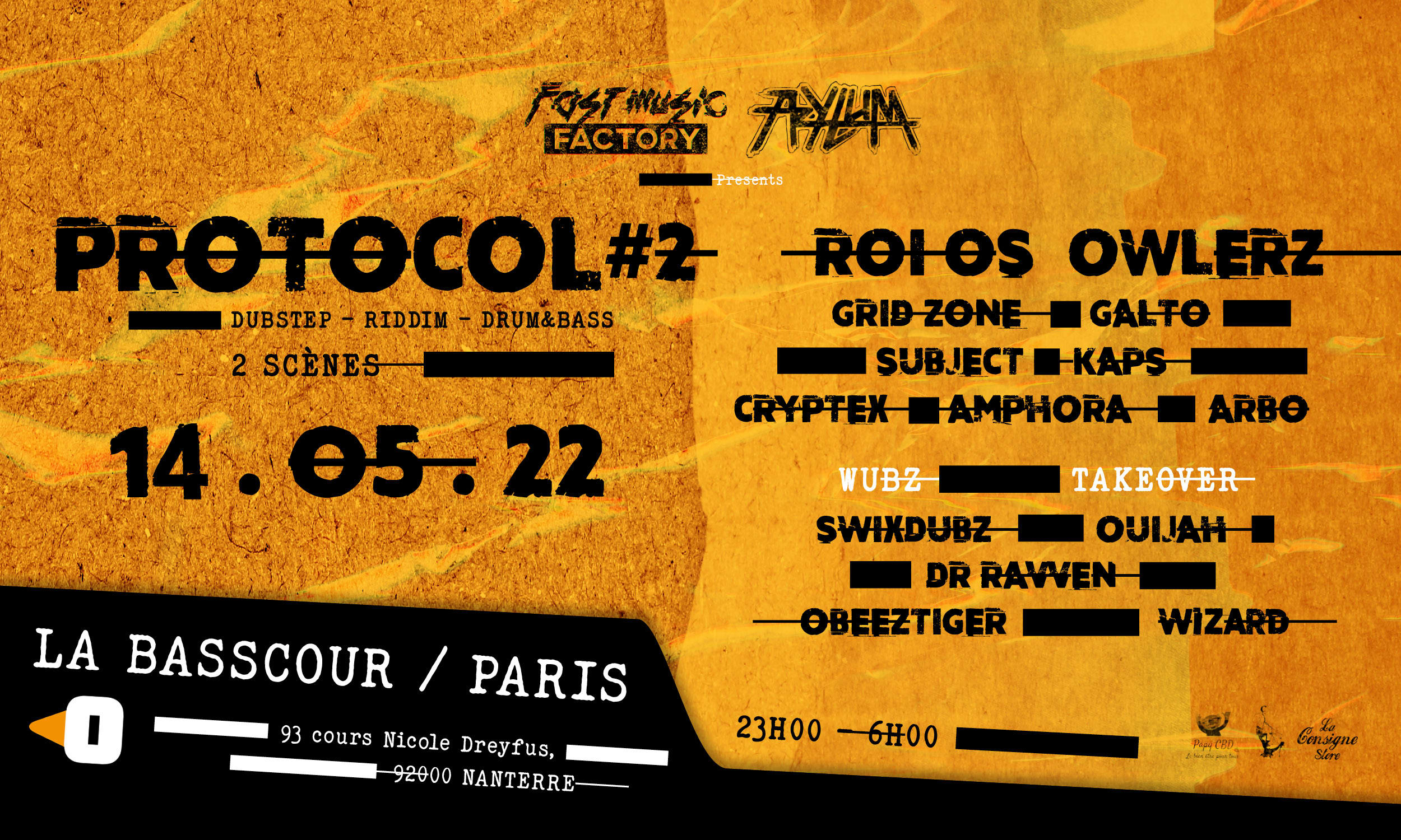 Fastmusicfactory & Azylum Presents Protocol W/Owlerz, Roi Os