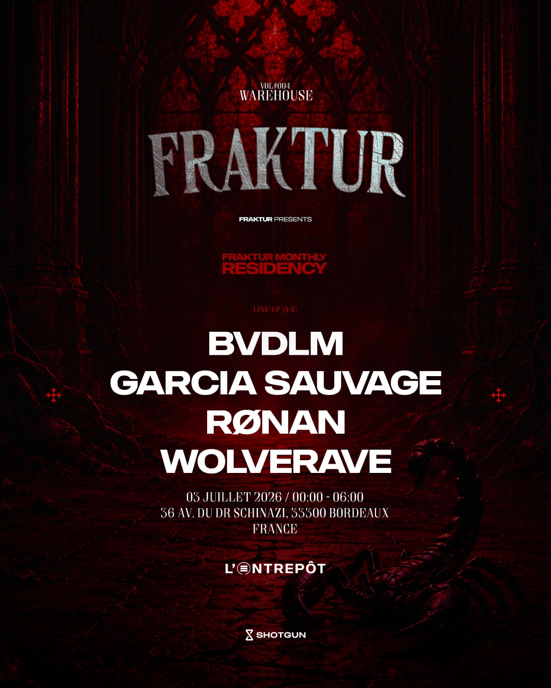 Fraktur W/ Bvdlm / Garcia Sauvage / RΓΈnan / Wolverave