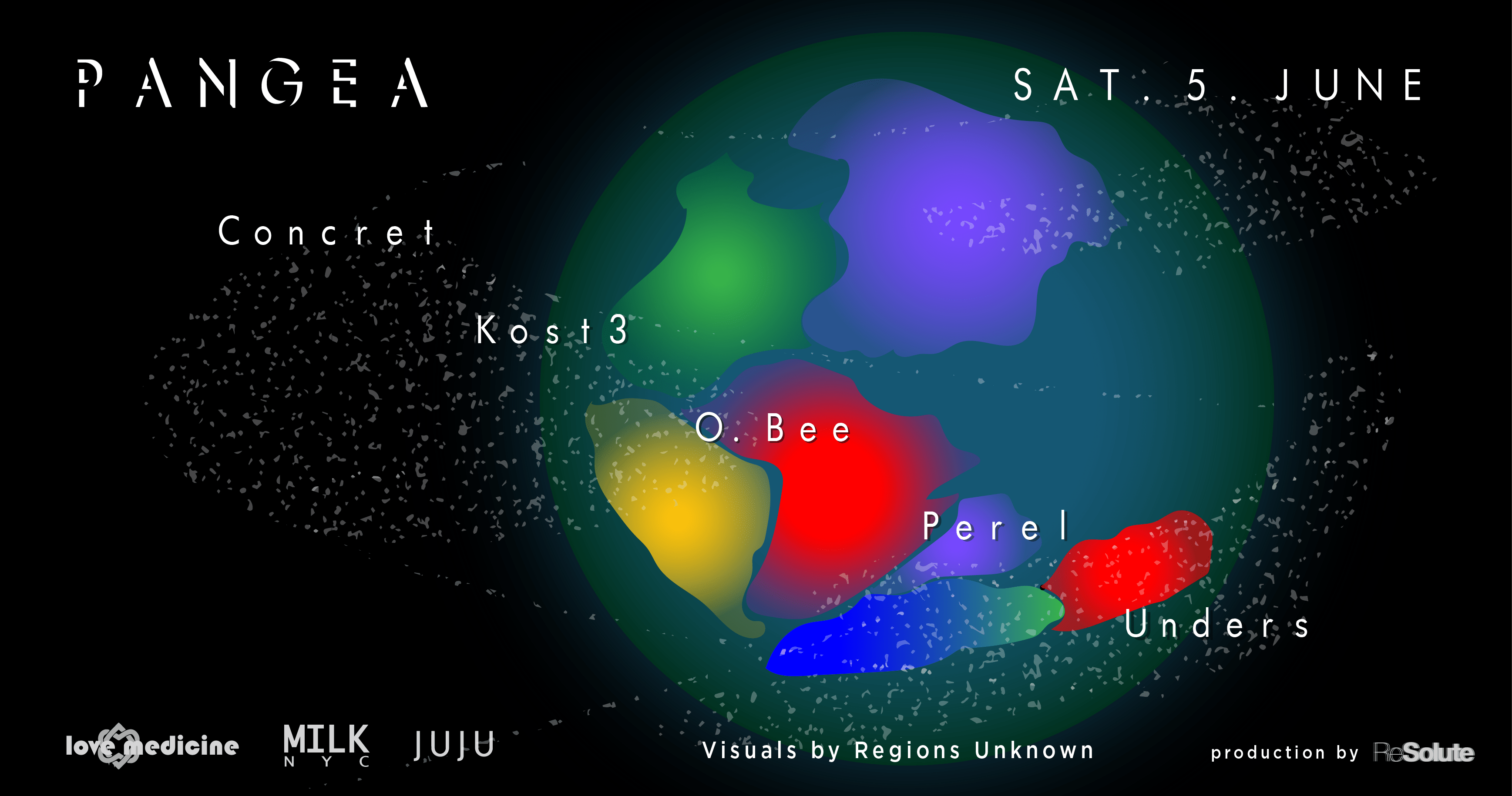 Pangea ~  Unders, Concret, Perel, O.Bee & Koste 