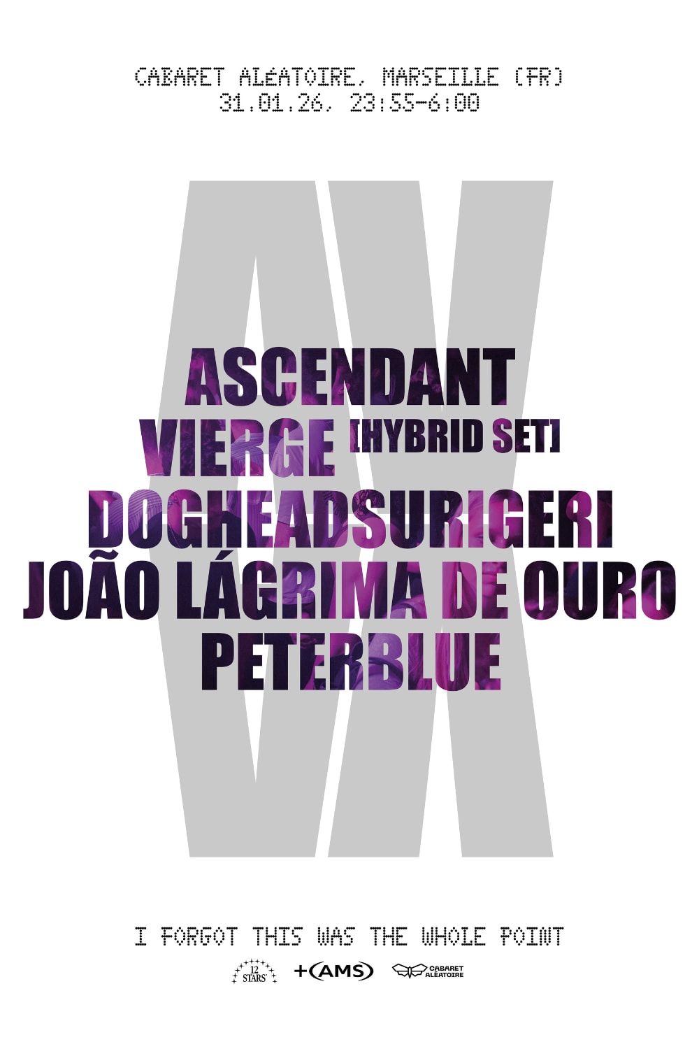 31/01 | Ascendant Vierge Présente Av/Va @ Cabaret Aléatoire