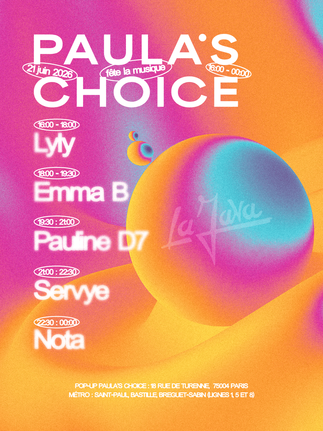 Paula's Choice X La Java : Emma B, Nota, Pauline D7 & More