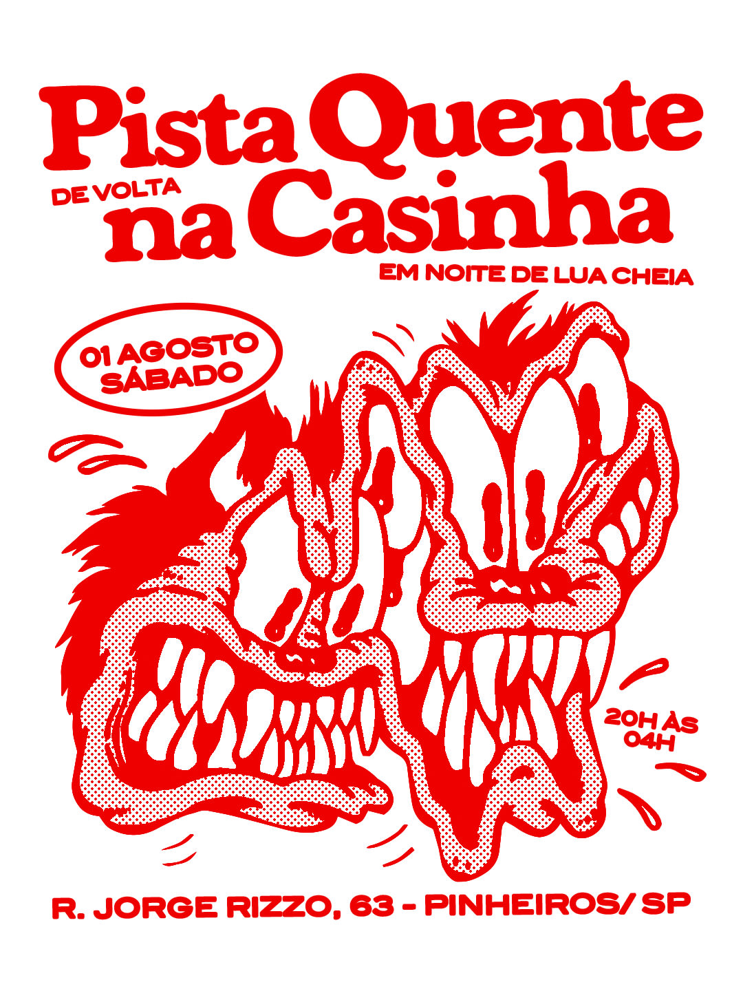 Pista Quente Na Casinha Em Noite De Lua Cheia