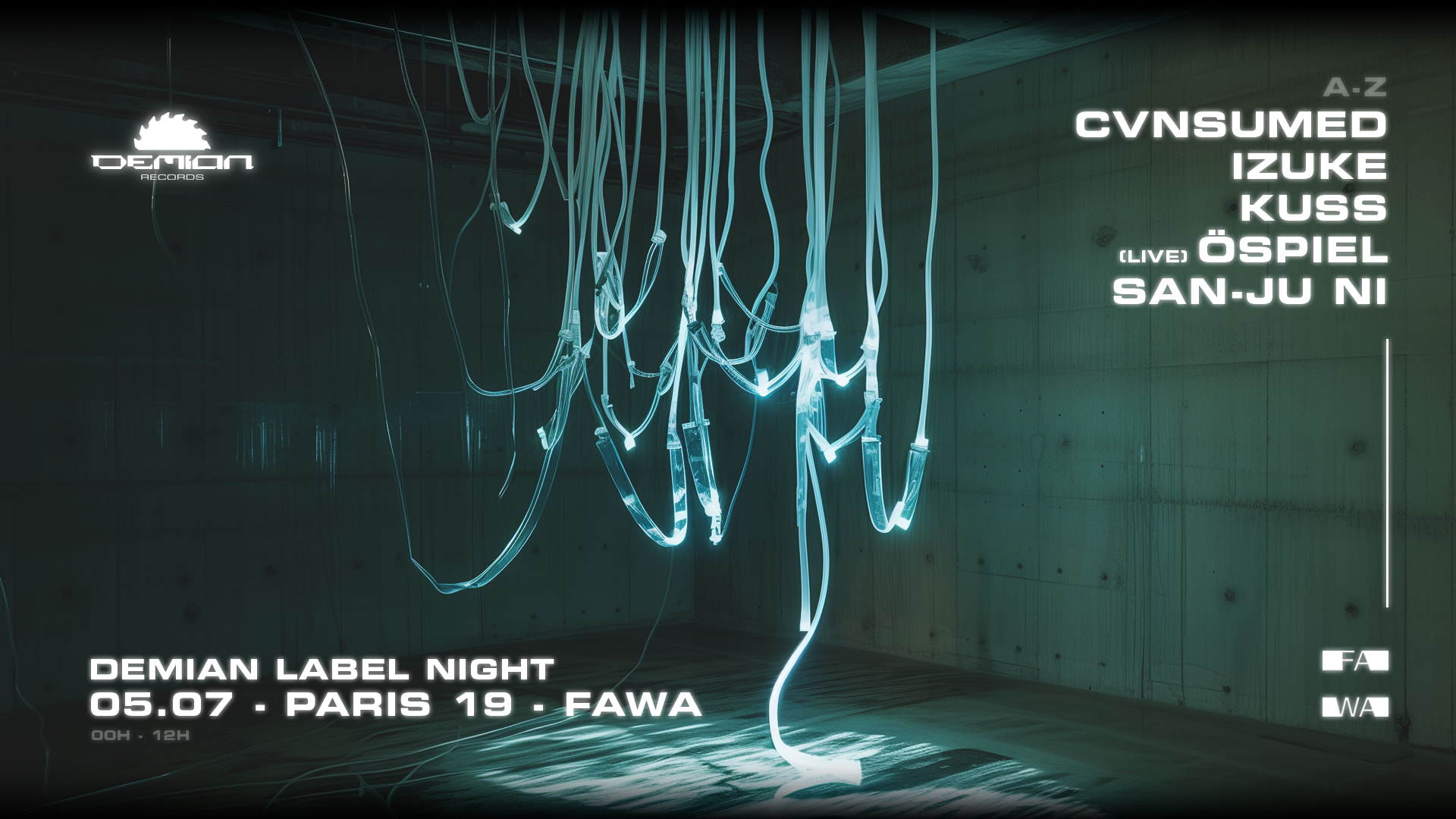 Demian Night : Kuss, Öspiel, Cvnsumed, San-Ju Ni & Izuke