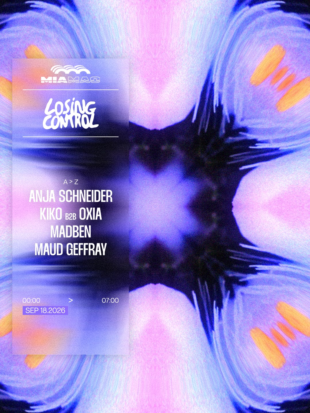 Losing Control : Anja Schneider, Maud Geffray, Kiko B2b Oxia