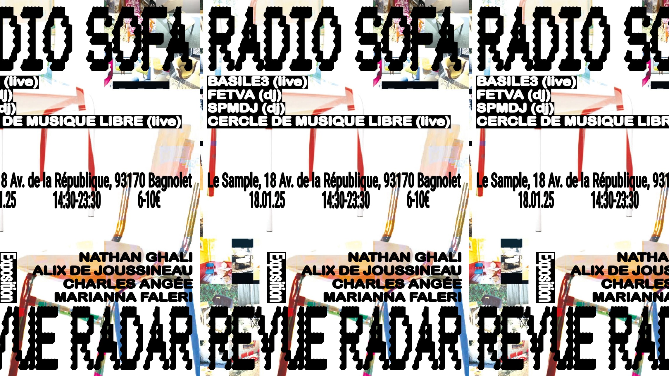Radio Sofa & Revue Radar @ Sample : Basile3, Fetva, Spmdj...