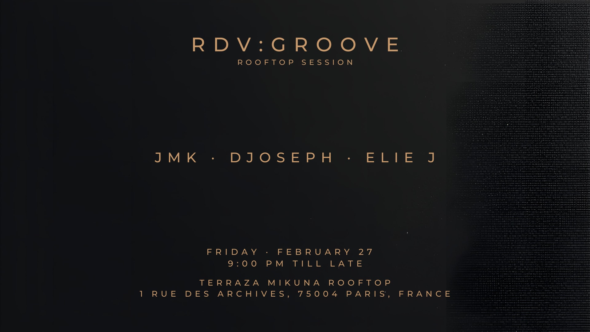 Rdv : Groove // Terraza Mikuna Rooftop
