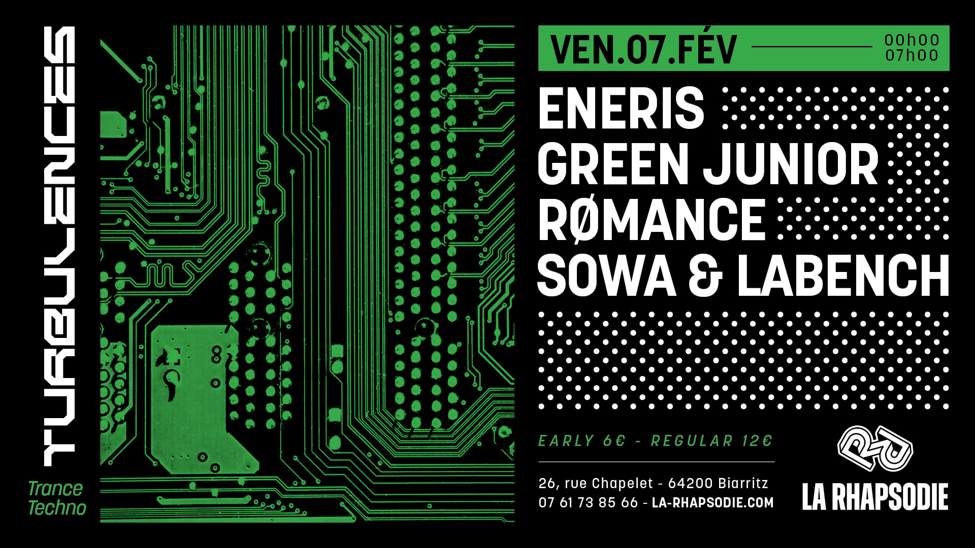 Turbulence : Eneris • Green Junior • Rømance • Sowa&Labench