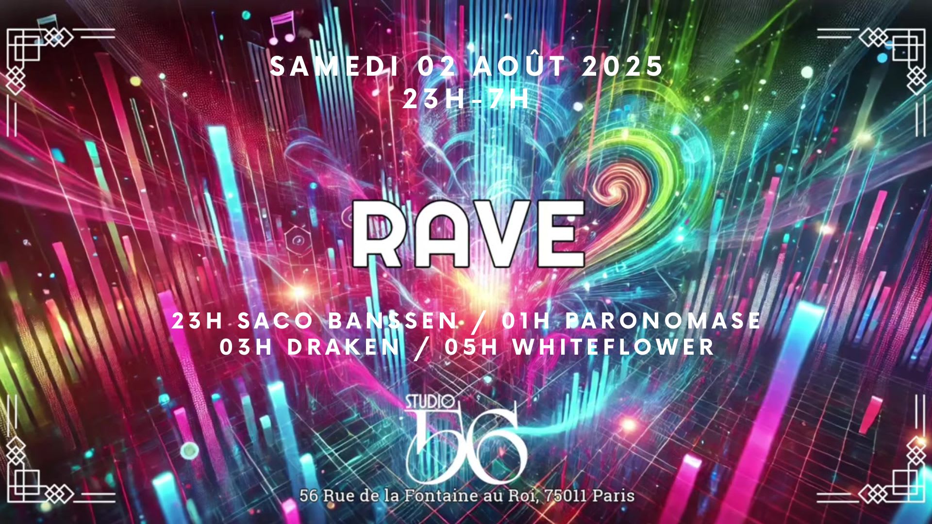 Rave W/ Saco Banssen, Paronomase, Draken & Whiteflower