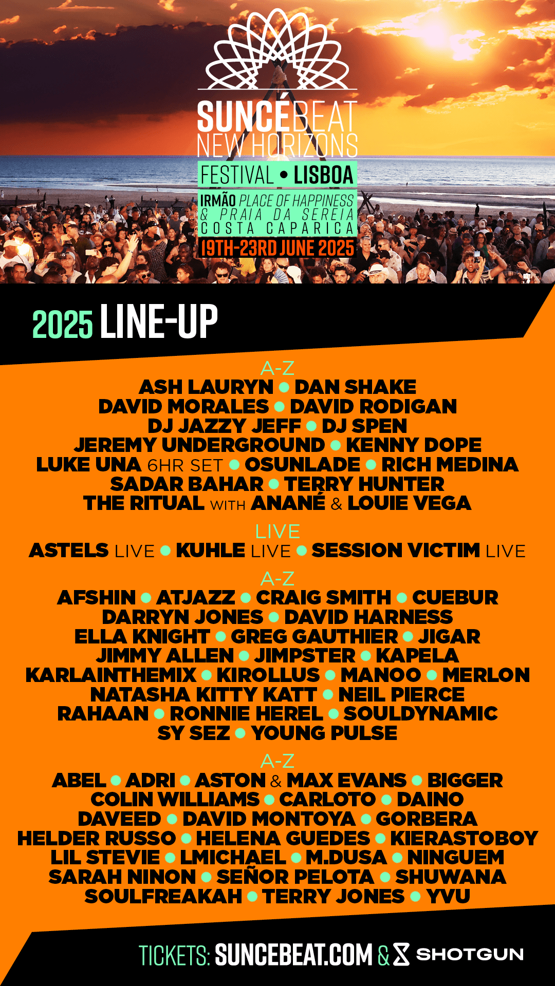 Suncébeat New Horizons Lisbon Portugal 19-22 June 2025