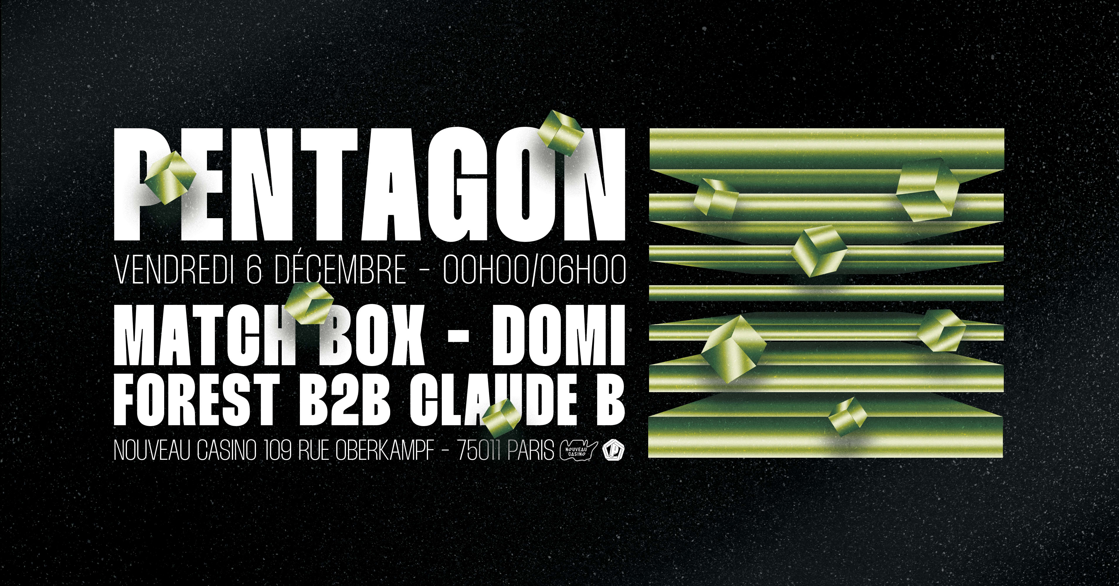 Pentagon Invite Match Box, Domi & Claude B