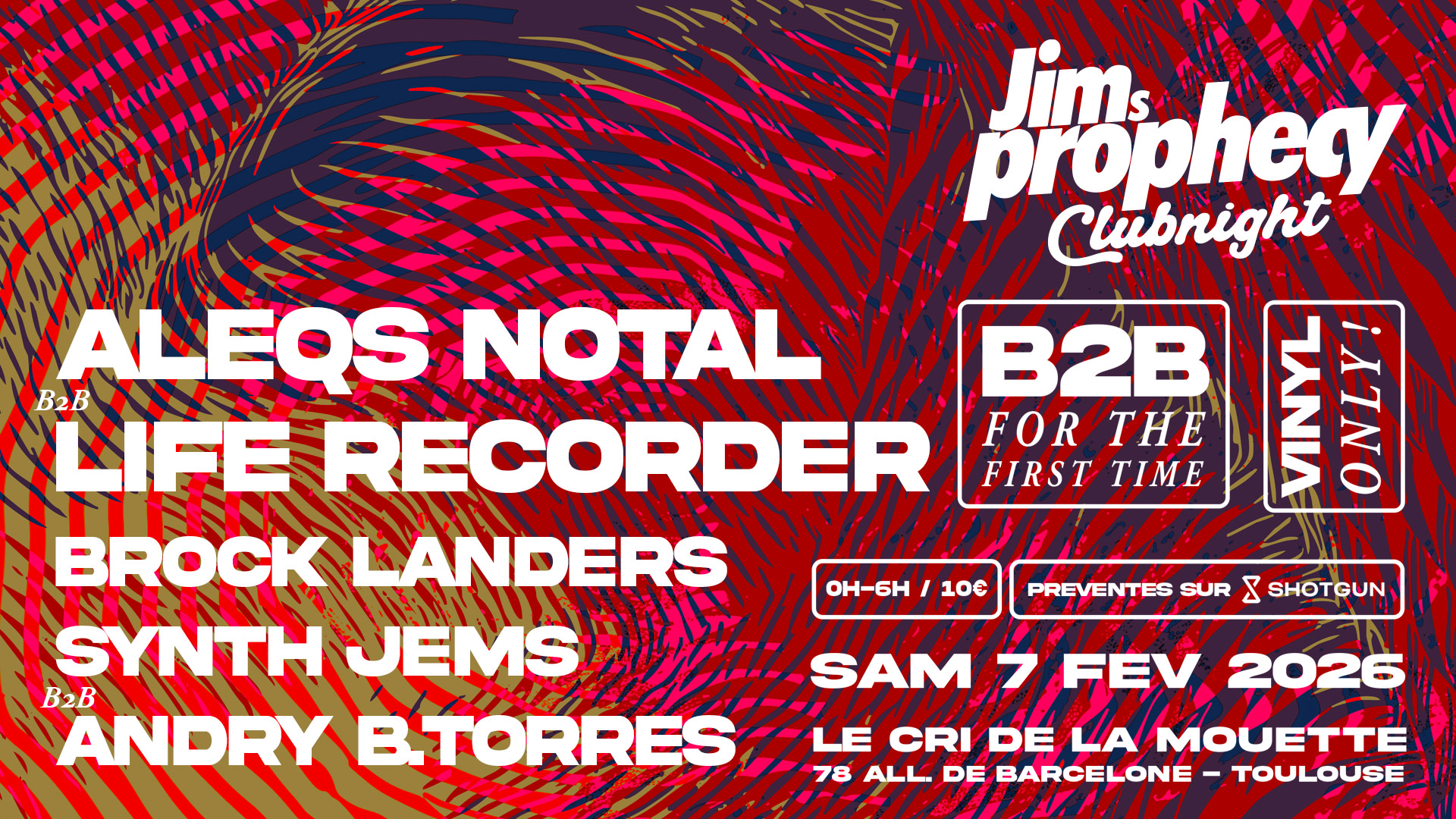 Jim's Prophecy Clubnight Pres. Aleqs Notal B2b Life Recorder