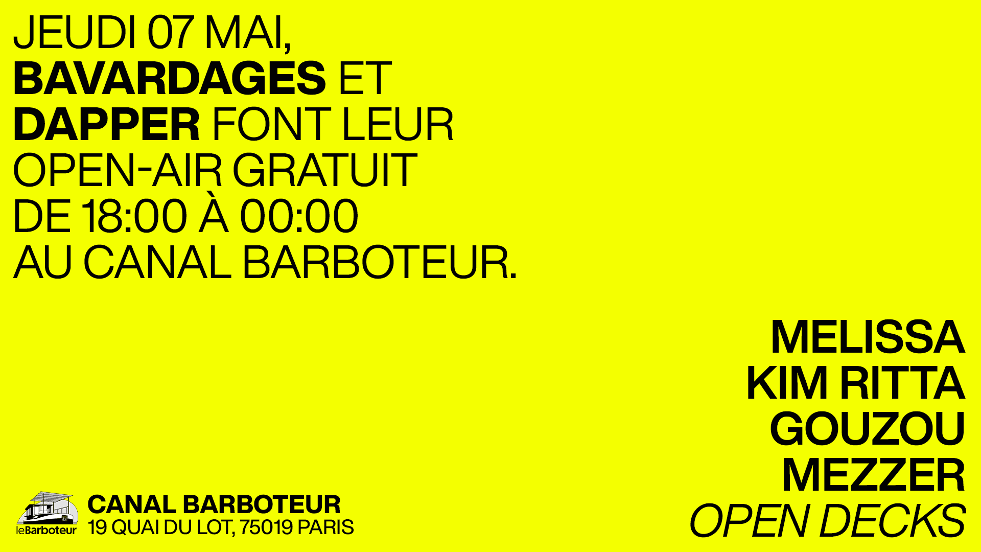 Open Air - Bavardages X Dapper