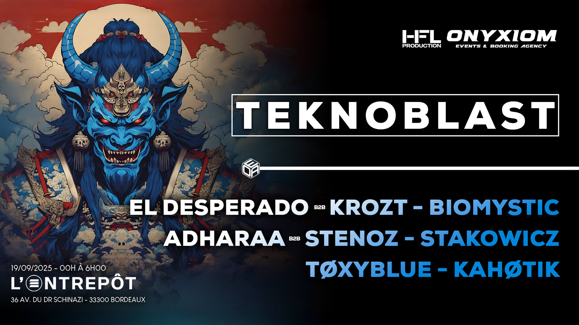 Teknoblast W/ El Desperado B2b Krozt / Adharaa B2b Steno..Z