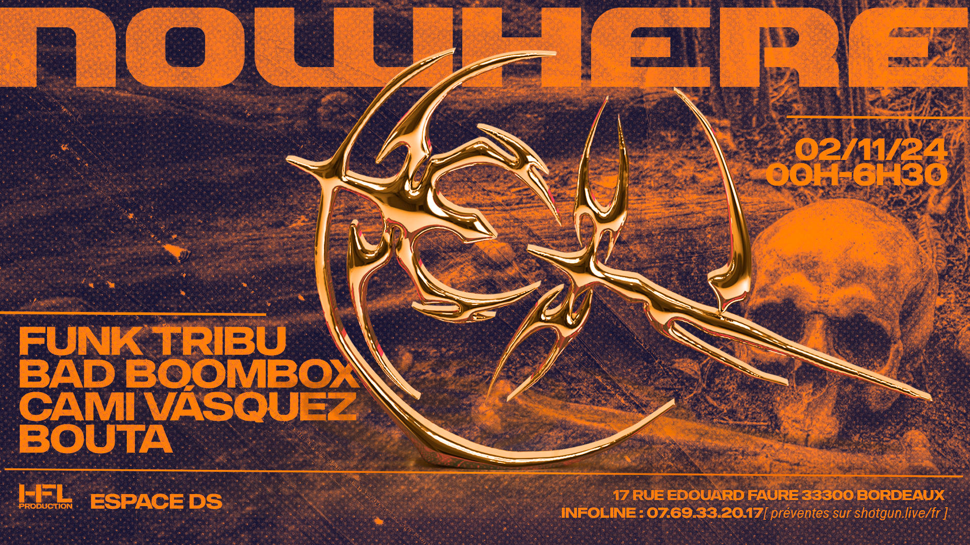 Nowhere Halloween W/ Funk Tribu / Bad Boombox / Cami Vasquez