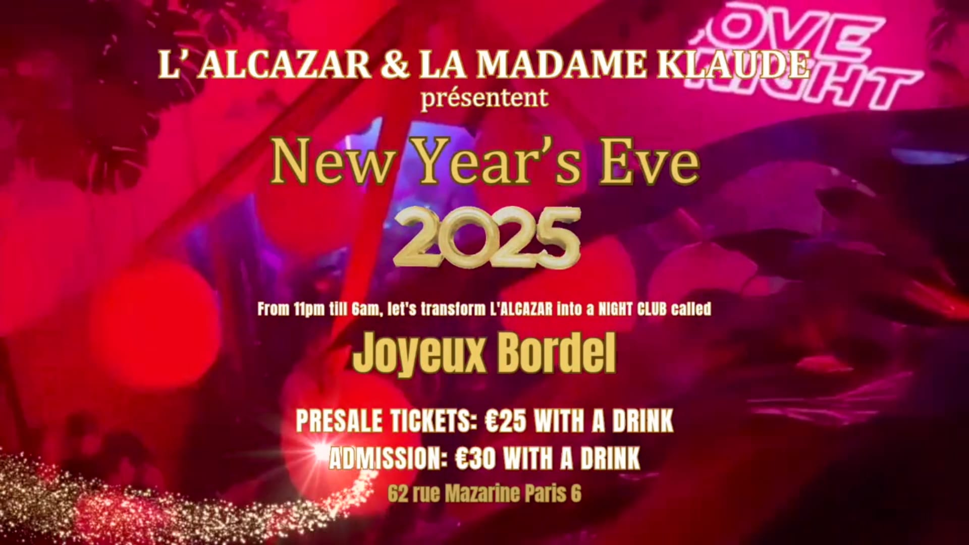 L'alcazar & La Madame Klaude Présentent : Joyeux Bordel