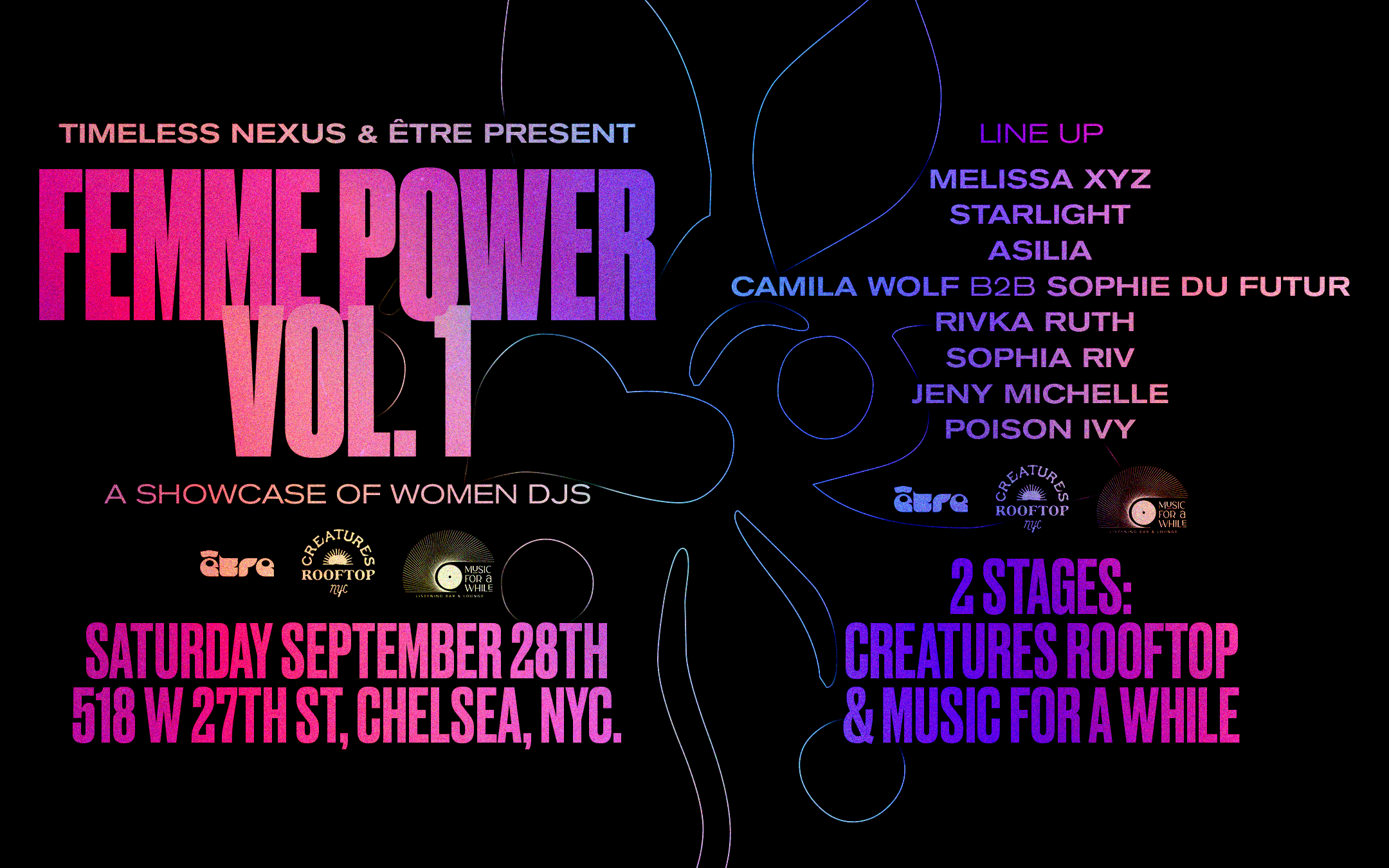 Femme Power: A Showcase Of Women Djs In Chelsea, Manhattan.