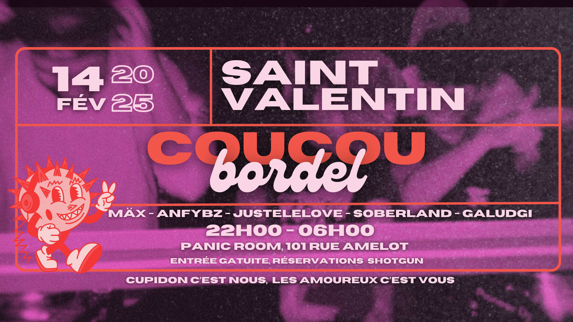 Coucou Bordel Fête La Saint-Valentin Au Panic