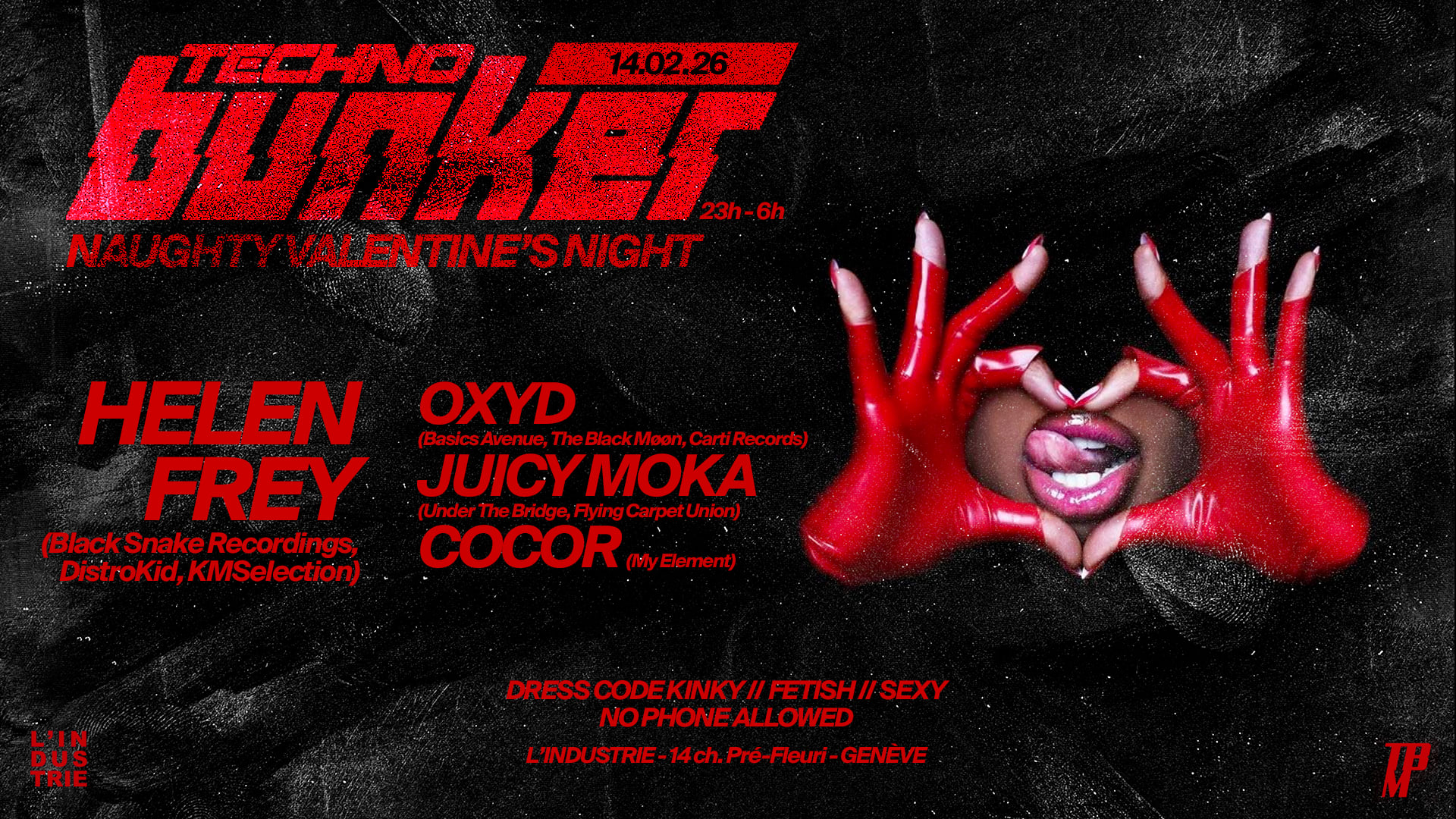 Techno Bunker "Naughty Valentine's Night" W/ Helen Frey