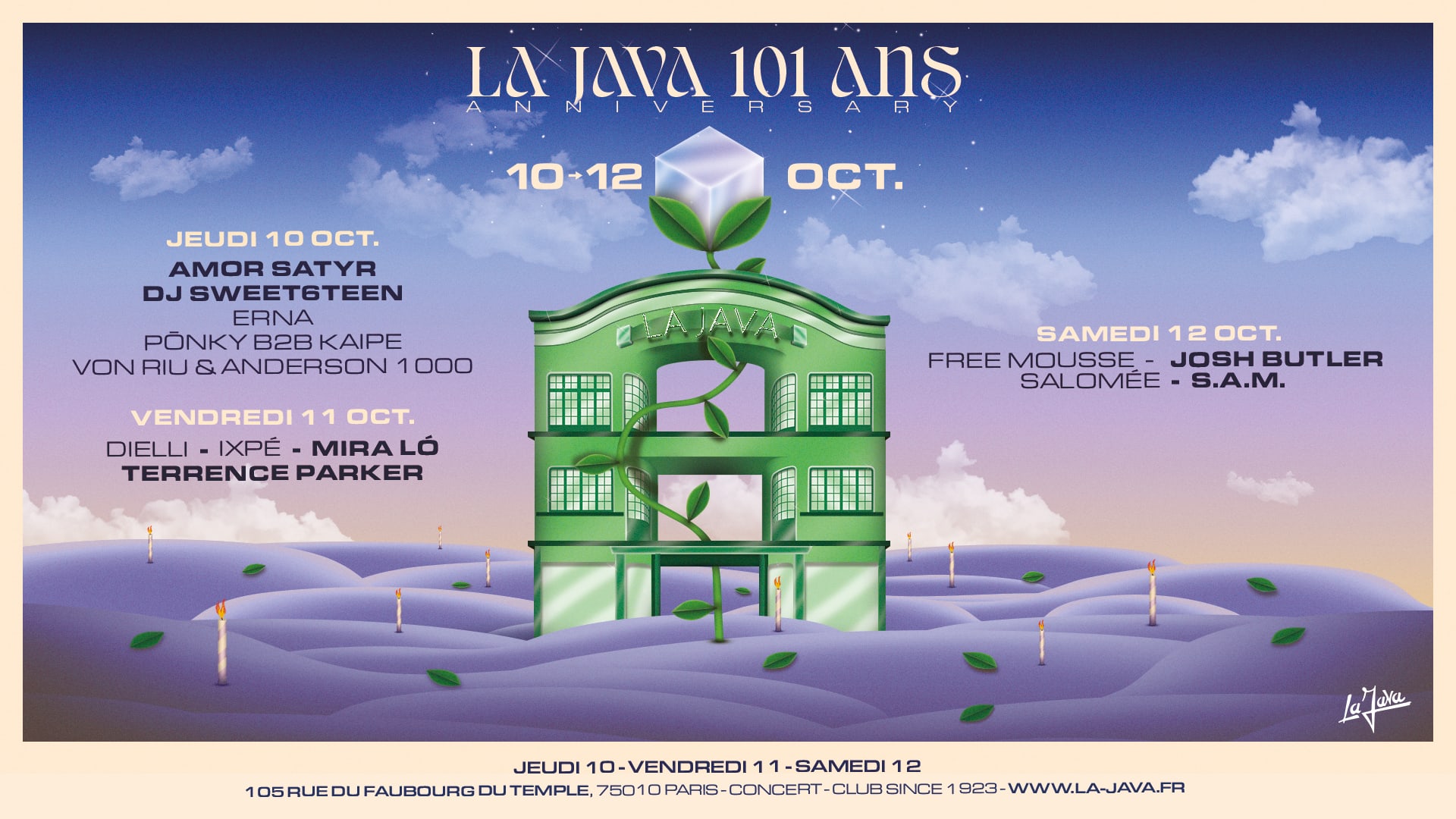 La Java Fête Ses 101 Ans : Josh Butler, S.A.M., Salomée...