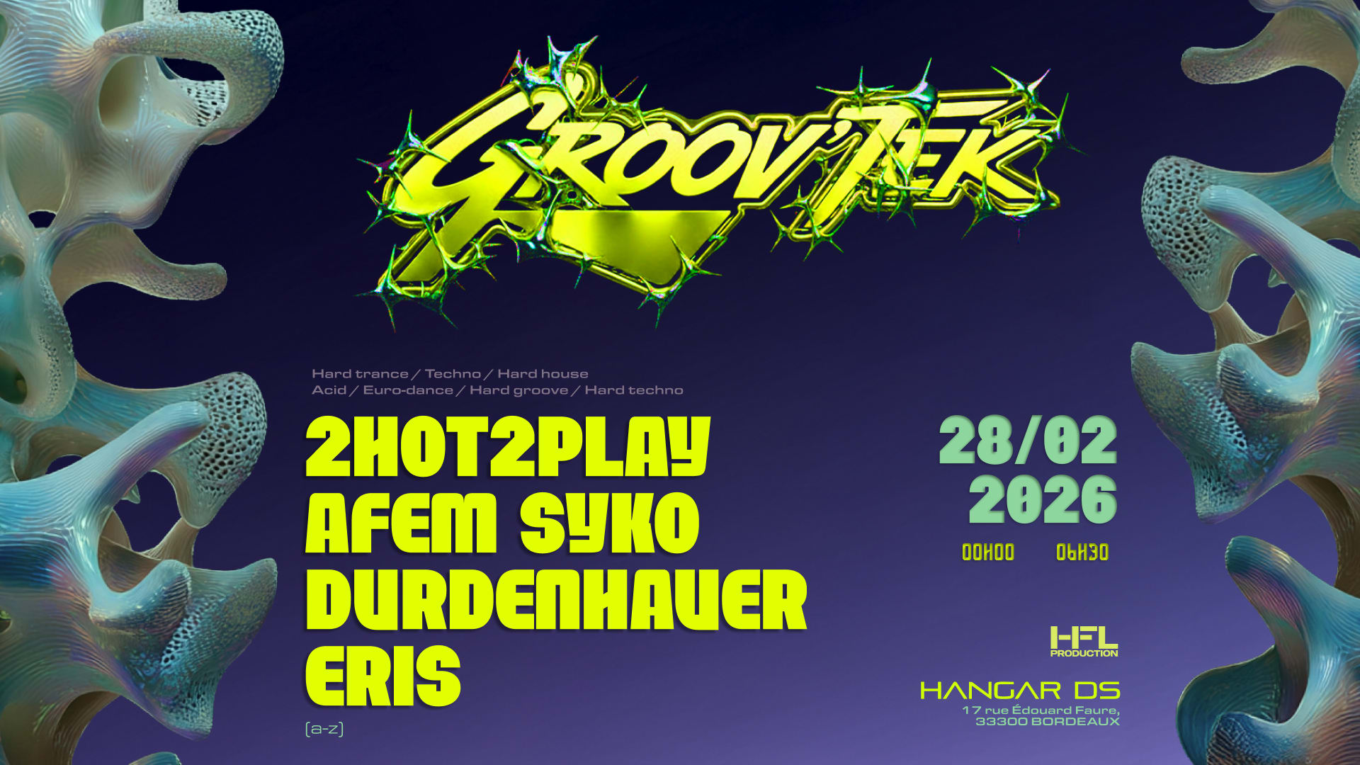 Groov'tek // 2hot2play - Afem Syko - Durdenhauer - Eris