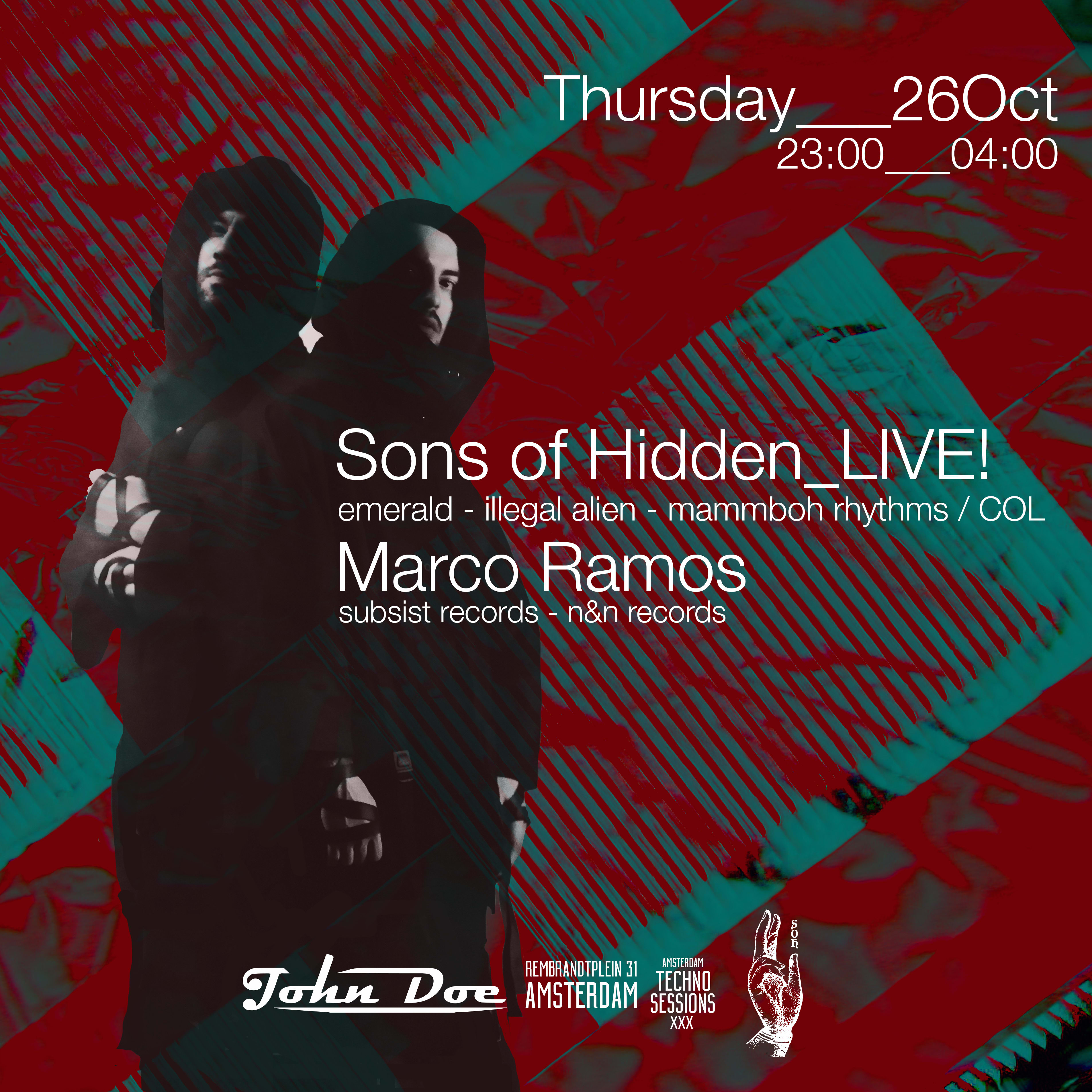 Amsterdam Techno Sessions With Sons Of Hidden Live! - Col
