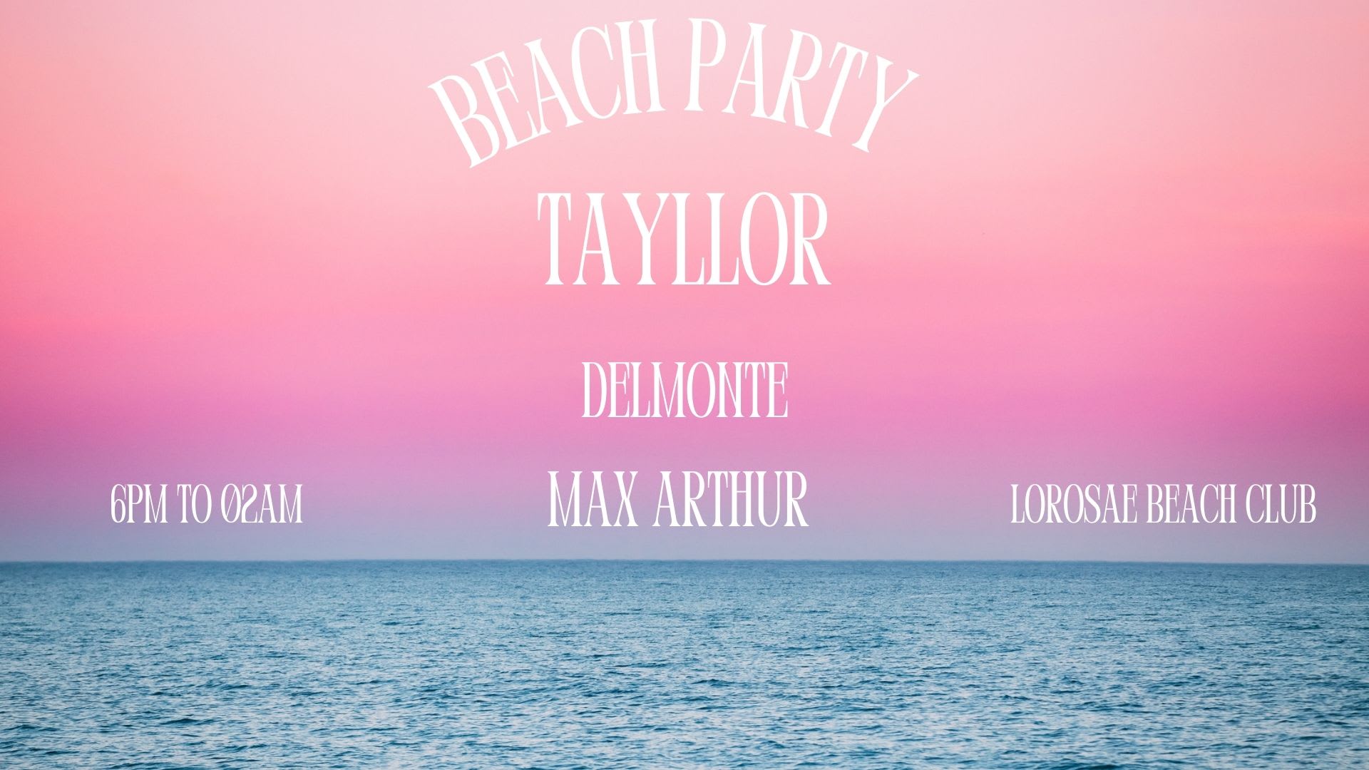 Beach Party With Tayllor - 09/08