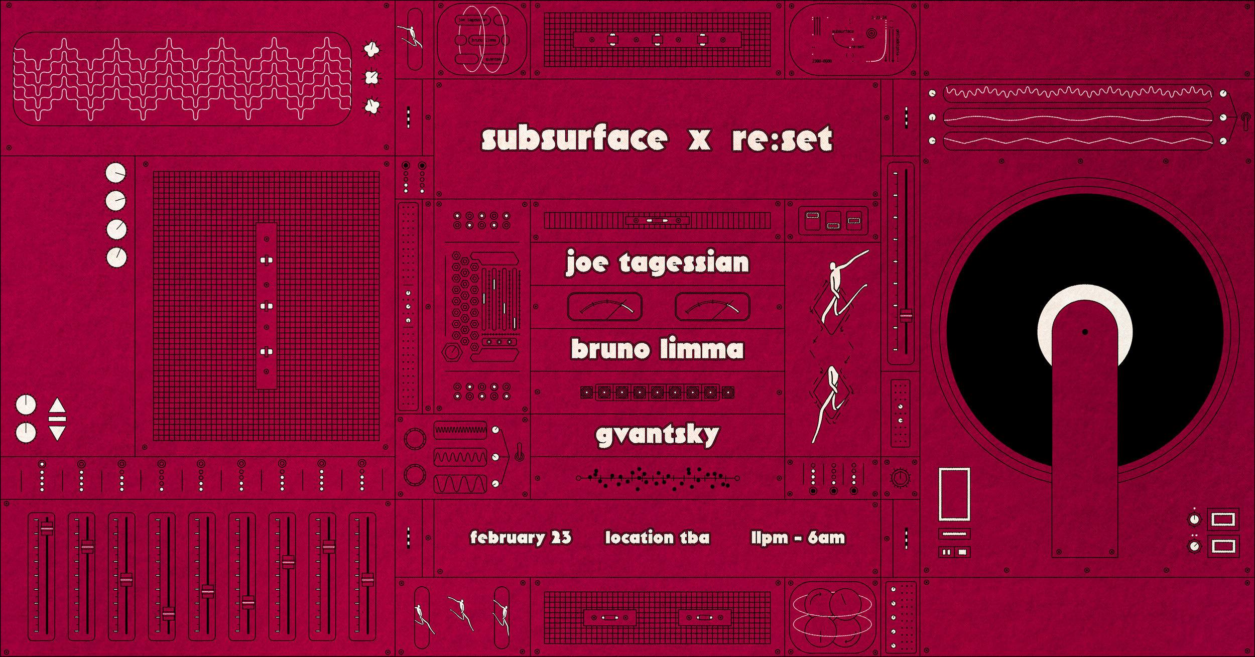 Subsurface X Re:Set W/ Bruno Limma, Joe Tagessian, Gvantsky