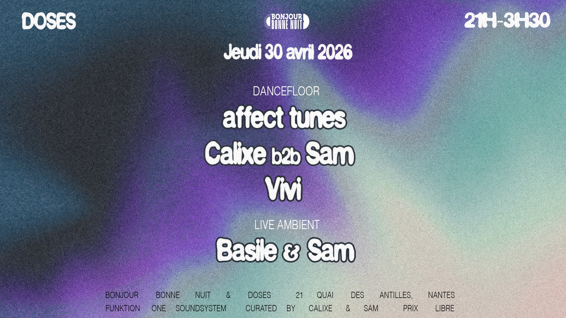 Bonjour, Bonne Nuit : Calixe & Sam Curated