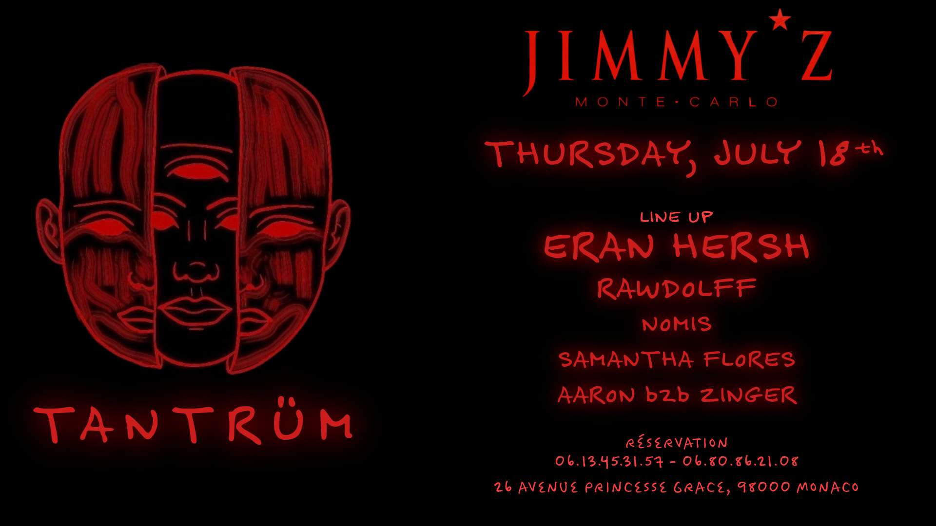 Tantrüm X Jimmy'z  - Eran Hersh Edition - 18 Juillet 2024