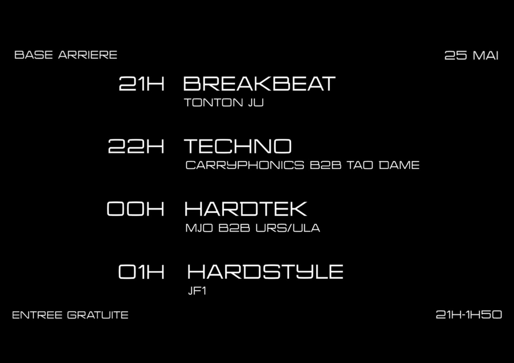 Techno To Hard @ Base Arrière