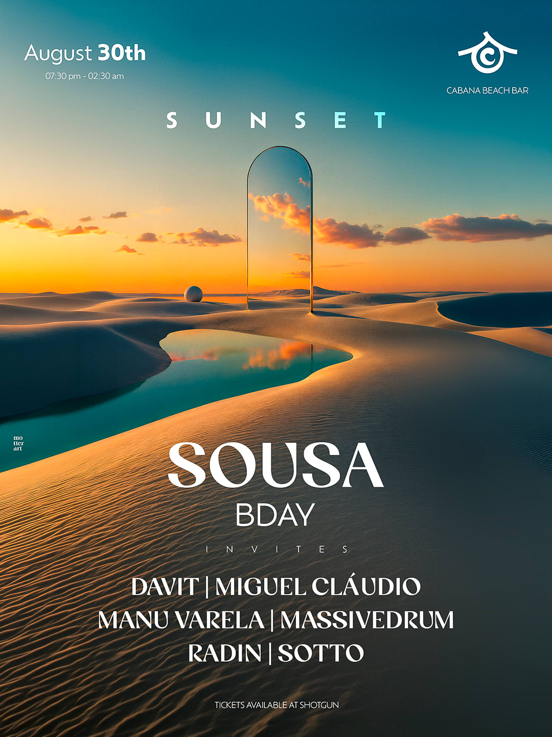 Cabana Beach Bar Sunset | August 30th
