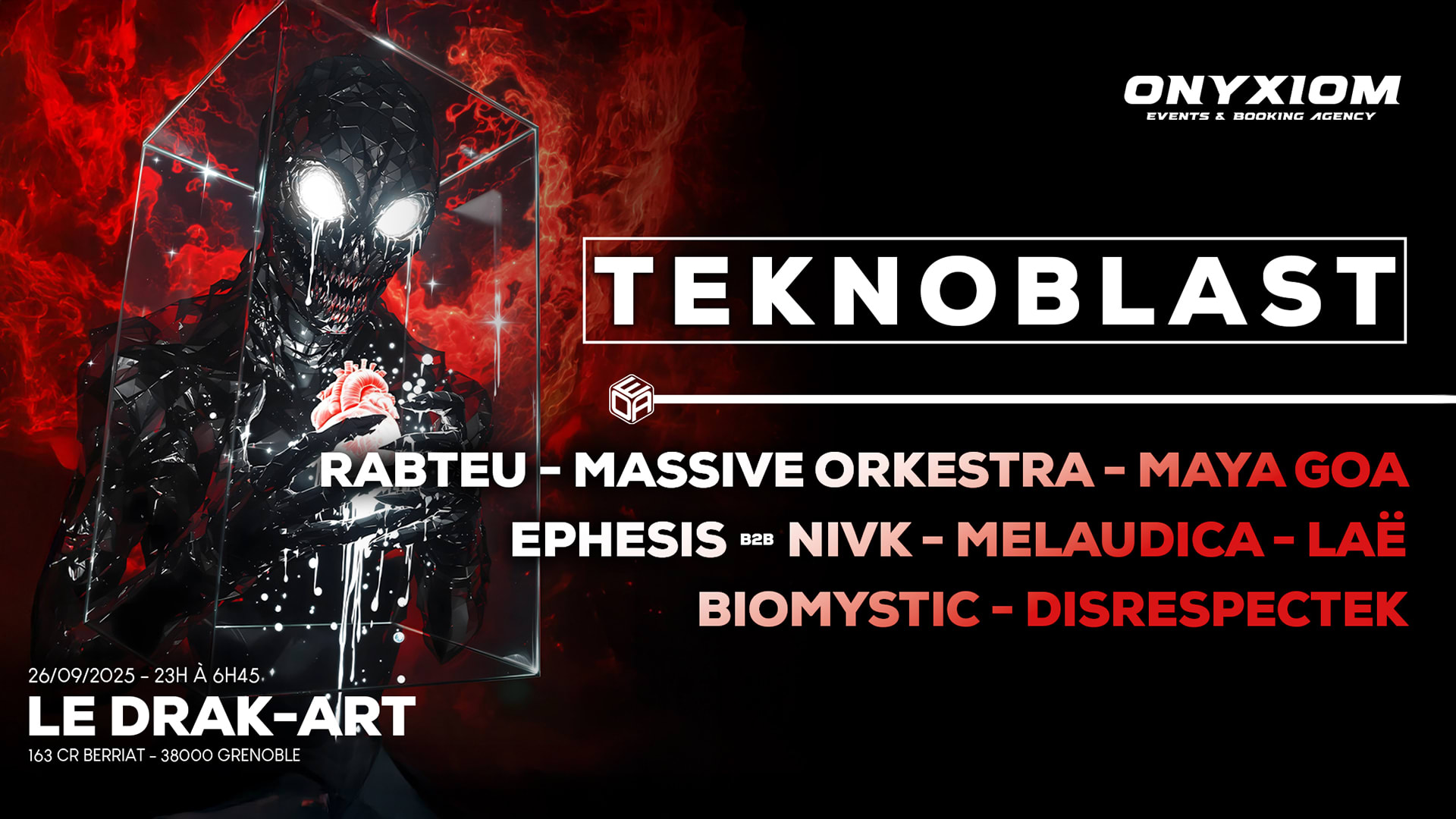 Onyxiom - Teknoblast - W/ Rabteu, Biomystic, Ephesis & More