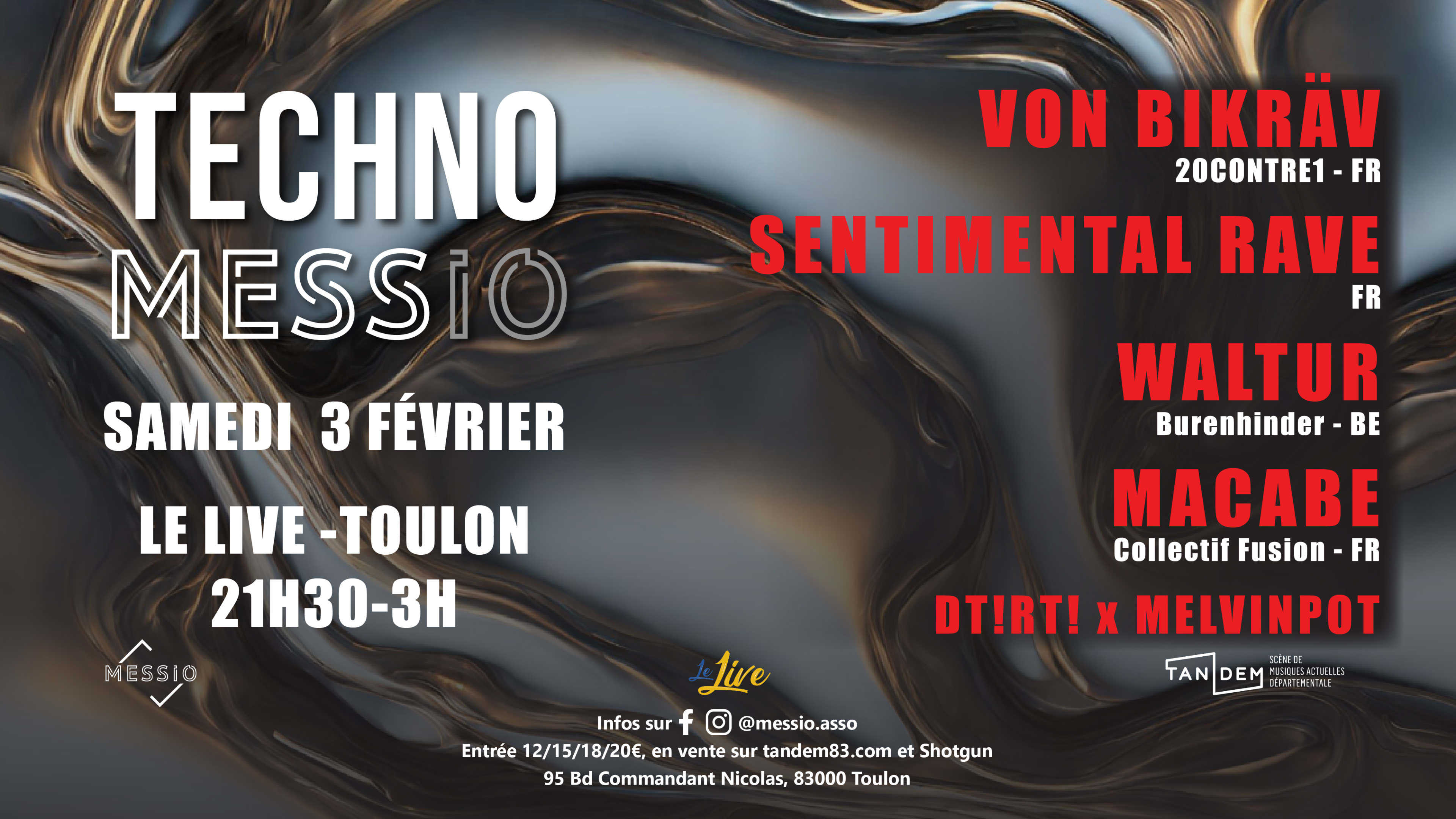 Techno Mess 2 : Von Bikrav + Sentimental Rave + Waltur + ...
