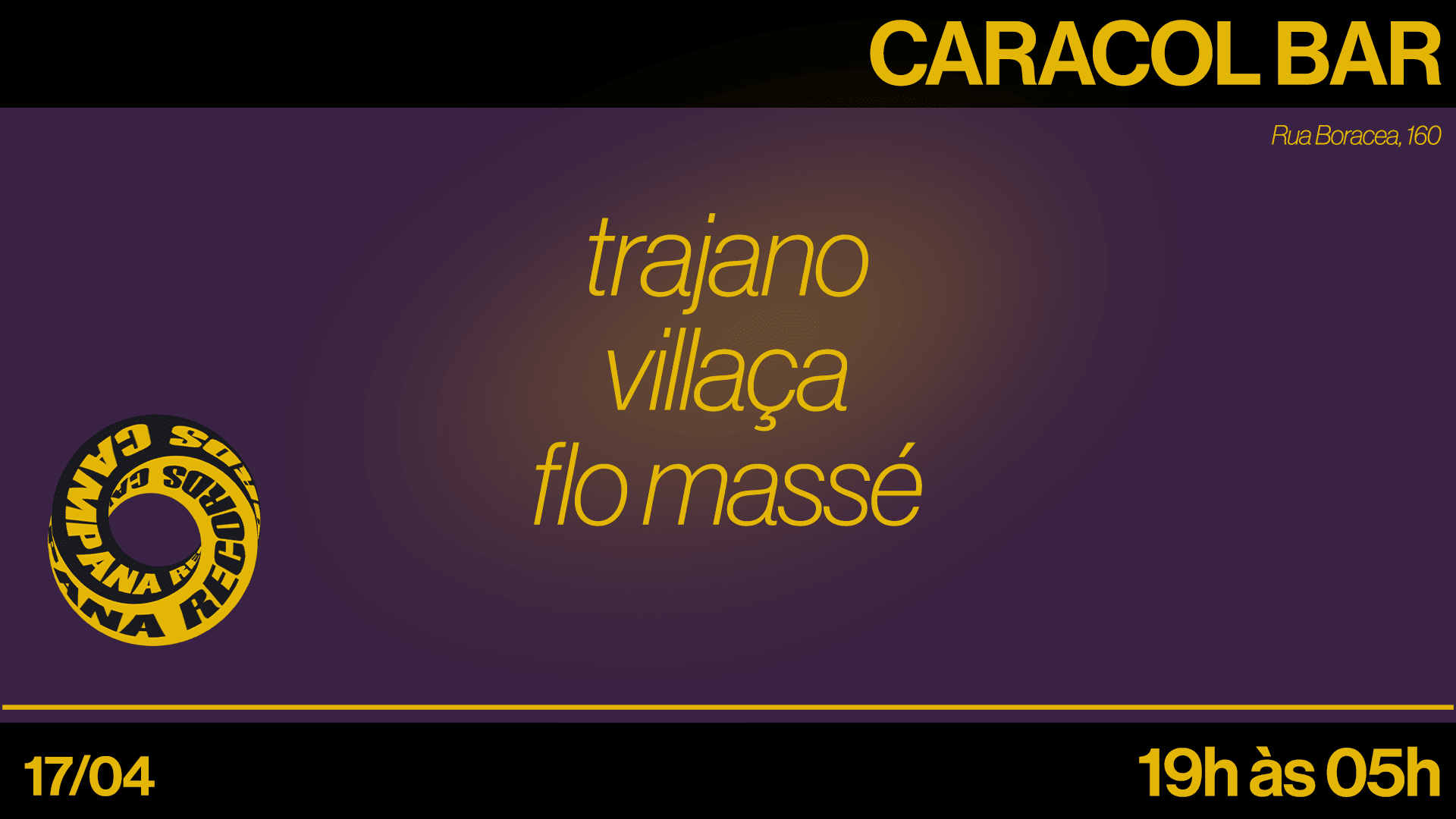 Campana Showcase No Caracol Bar