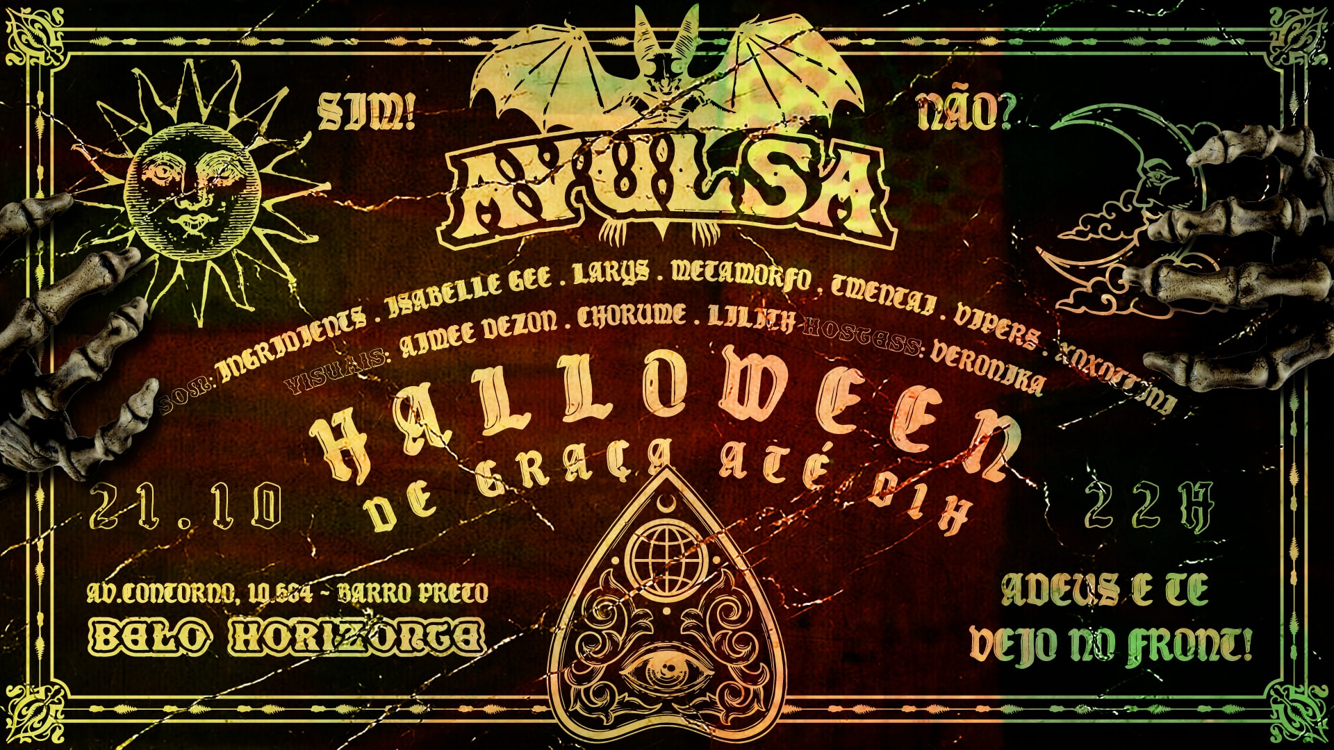 Avulsa Halloween (Bh) De Graça Até 01h