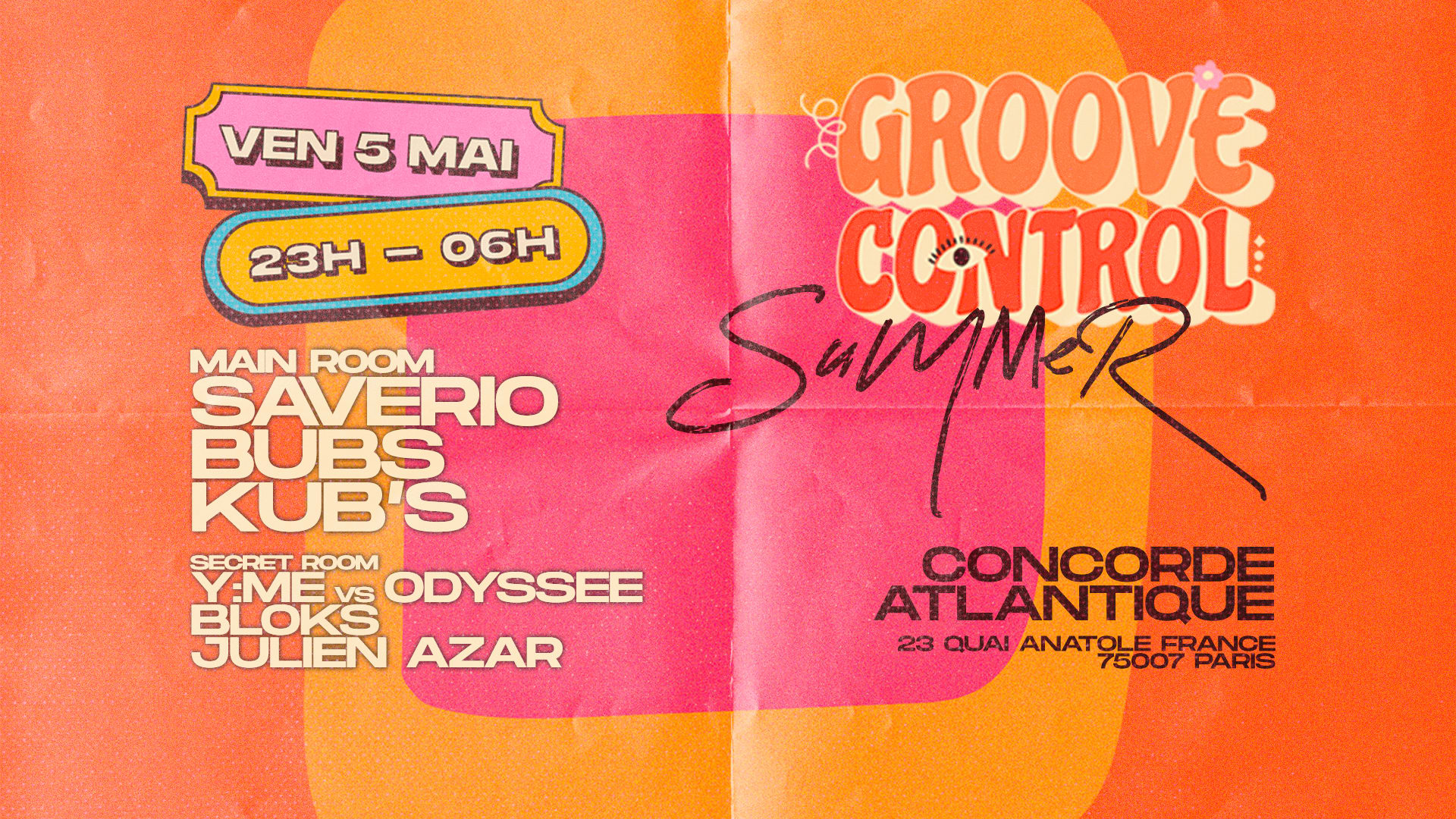 Groove Control : Saverio, Bubs , Kub's @Concorde Atlantique