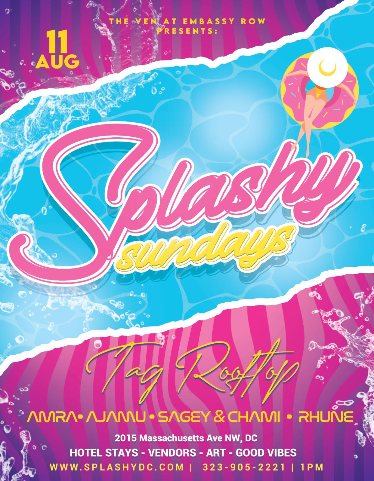 Splashy DC Pool Party: Amra, Rhune, Ajamu, Sagey & Cham!