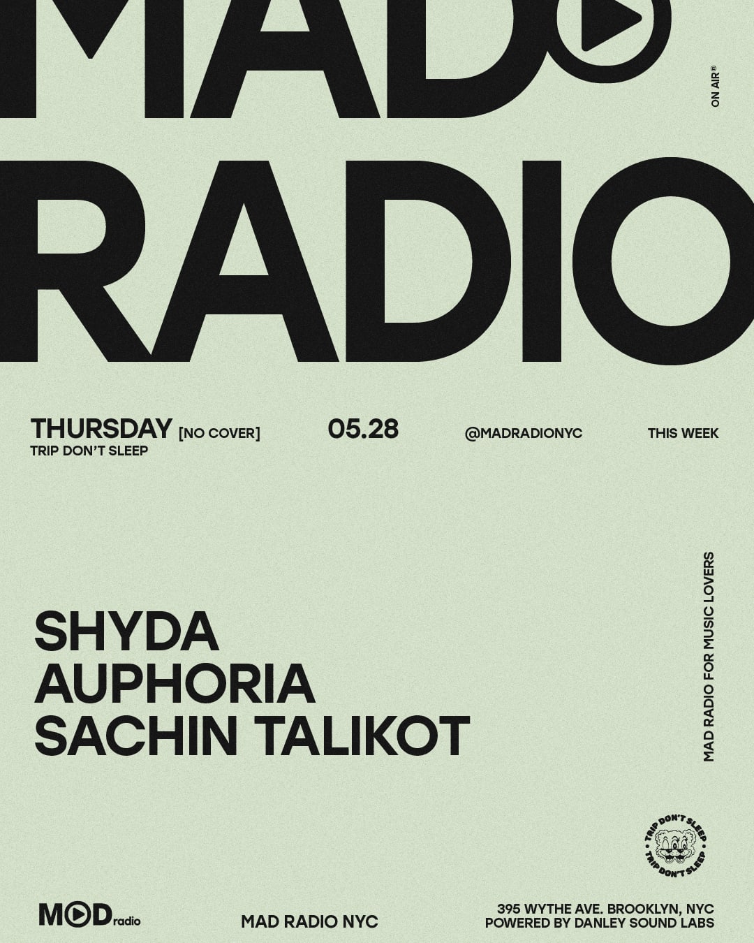 Trip Don't Sleep: Shyda / Auphoria / Sachin Talikot