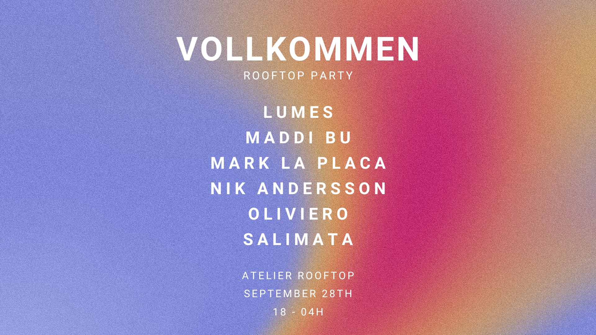 Vollkommen Rooftop Party @ Atelier Rooftop | 28.09.2024