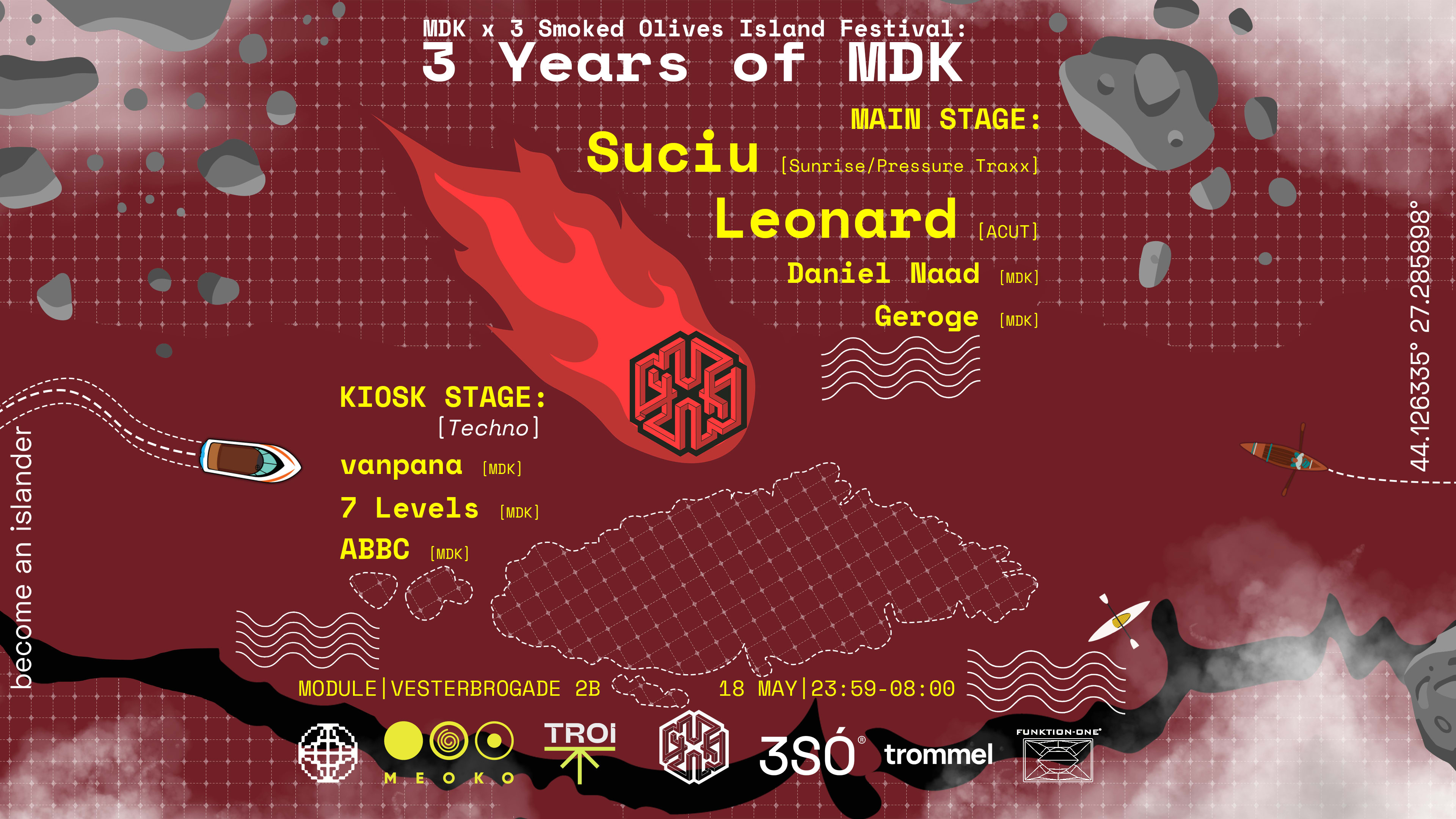 Mdk X 3 Smoked Olives Island Festival: 3 Years Of Mdk