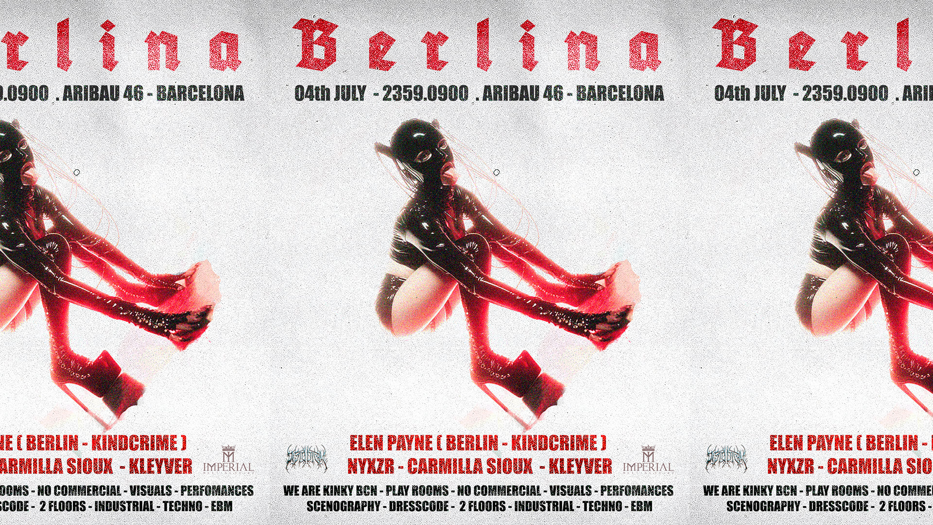 Berlina / Industrial Techno - We Are Kinky Barcelona