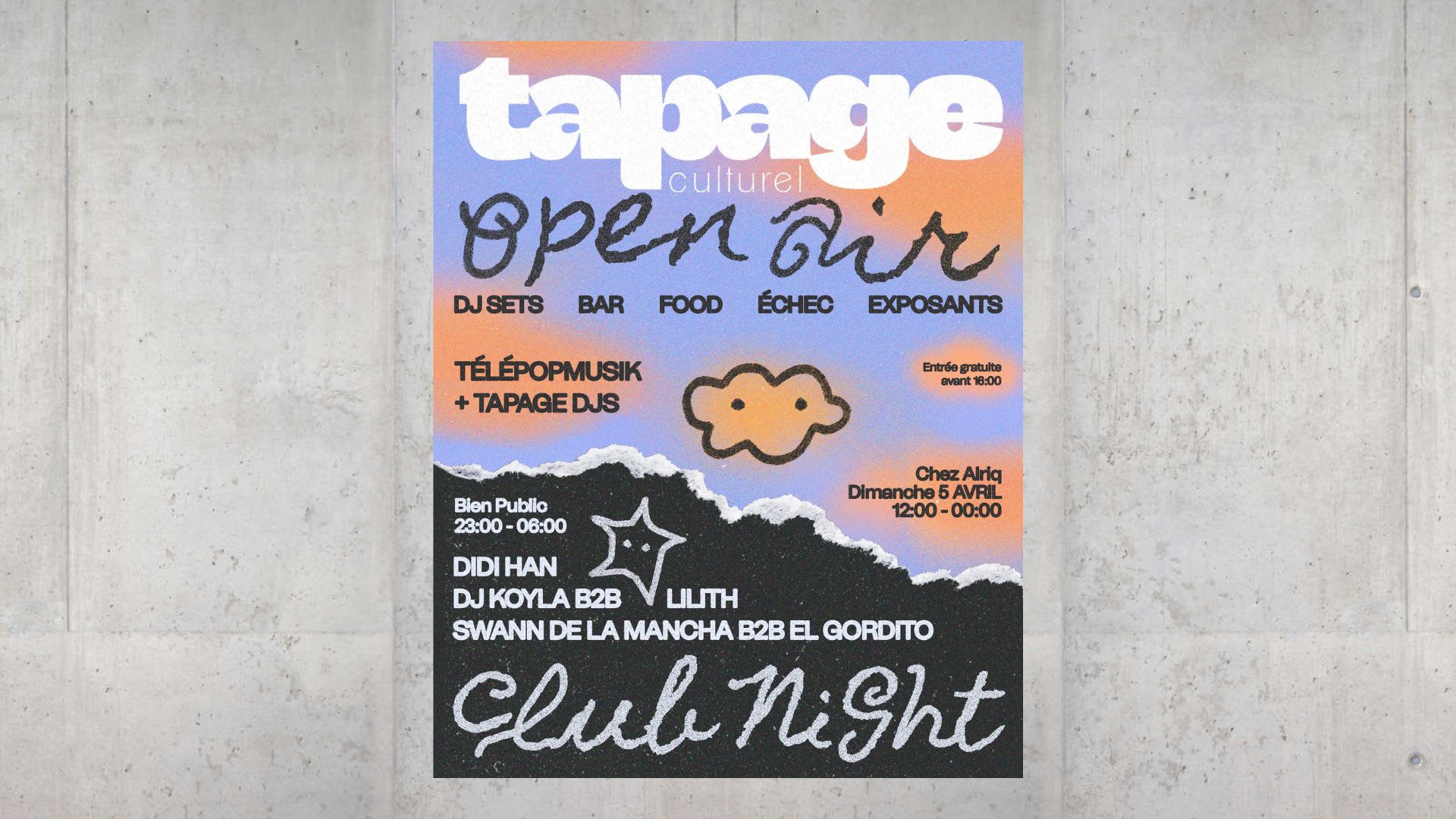 Tapage Culturel // Double Format : Chez Alriq + Bien Public