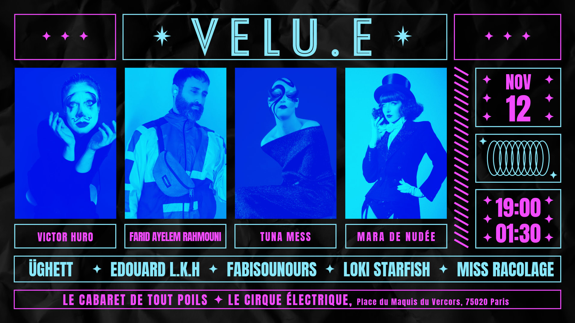 Velu.E - Cabaret & Afterwork - Le Cirque Électrique