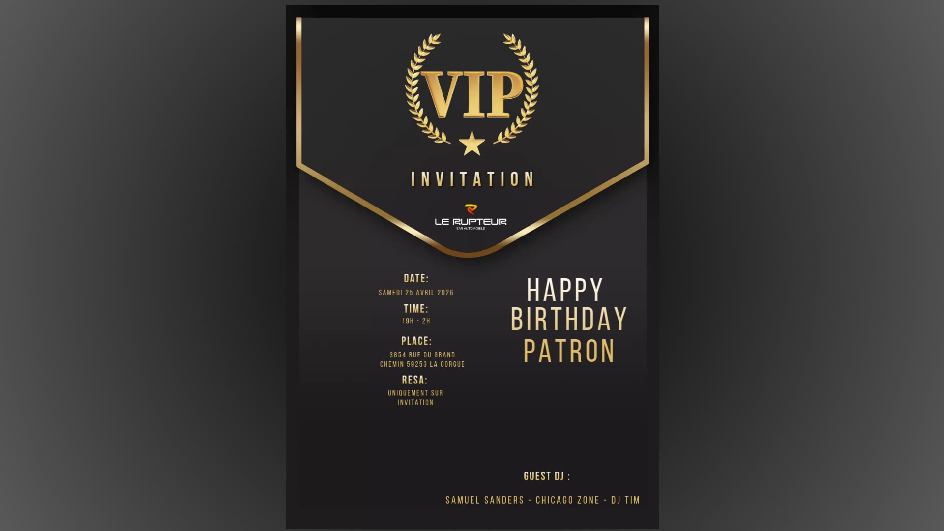 Happy Birthday Patron - Chicago Zone / Samuel Sanders /Djtim