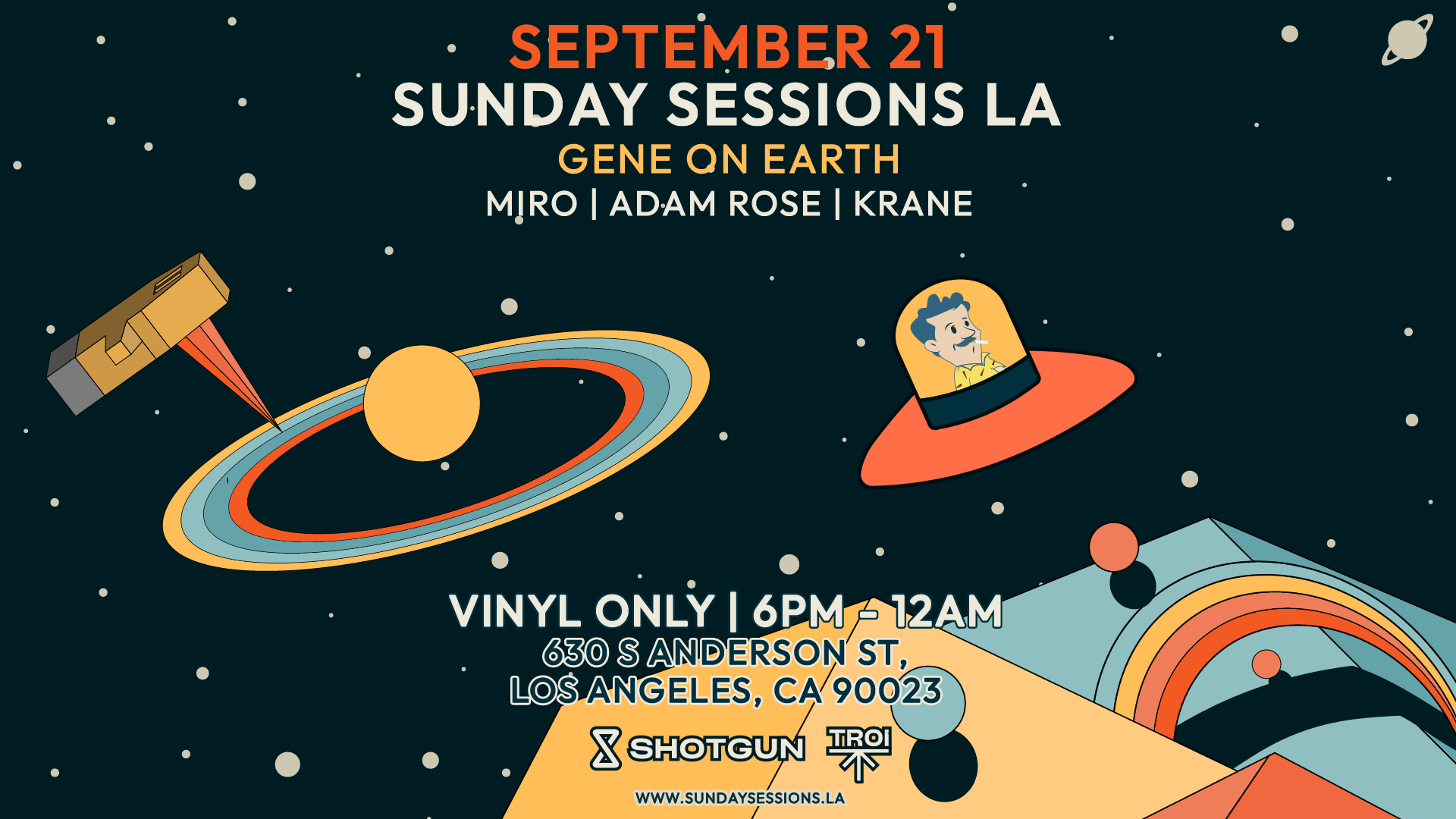 Gene On Earth @ Sunday Sessions La (Vinyl Only) Open-Air