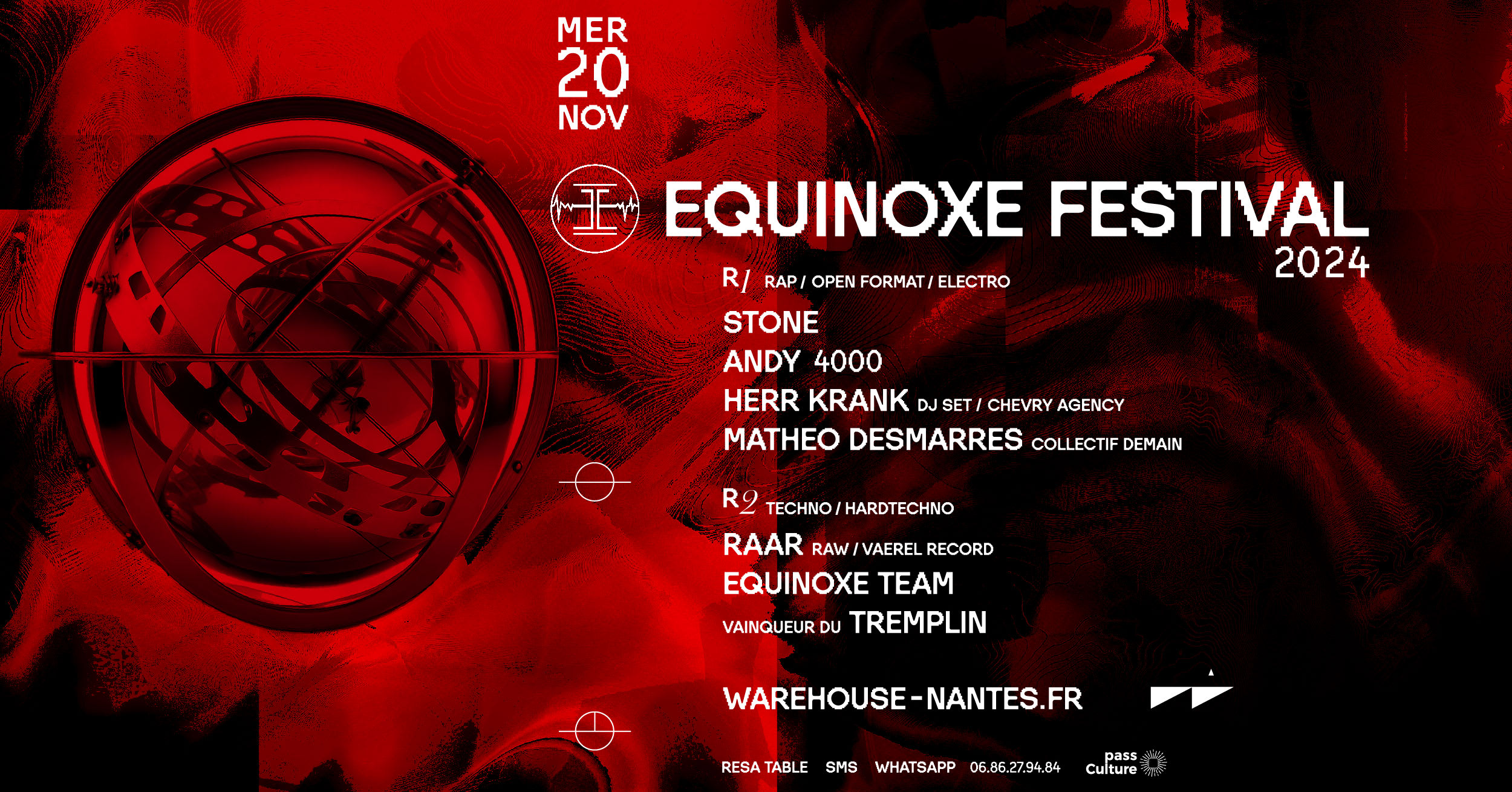 Équinoxe Prés. Stone, Andy 4000 & More - Warehouse Nantes