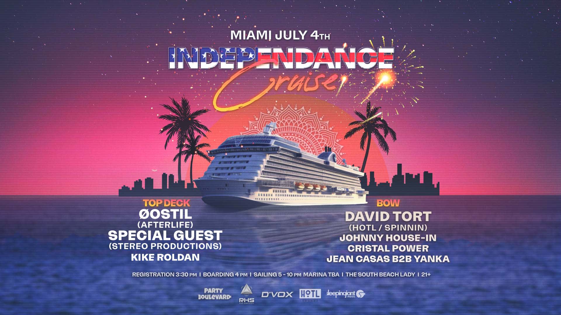 Independence Boat Party: Øostil + David Tort + Special Guest