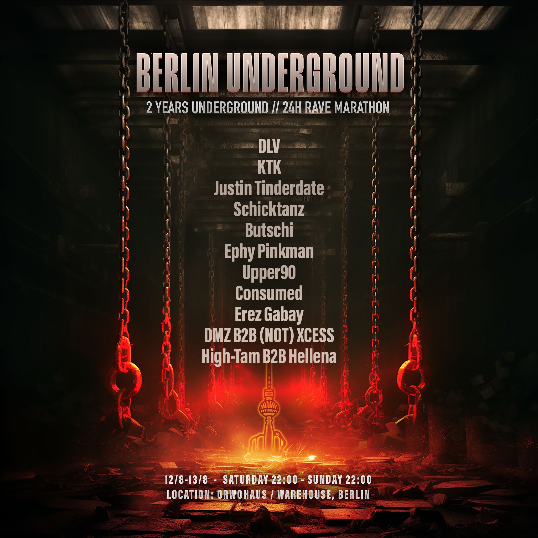 Berlin Underground 2 Years Anniversary Warehouse Rave