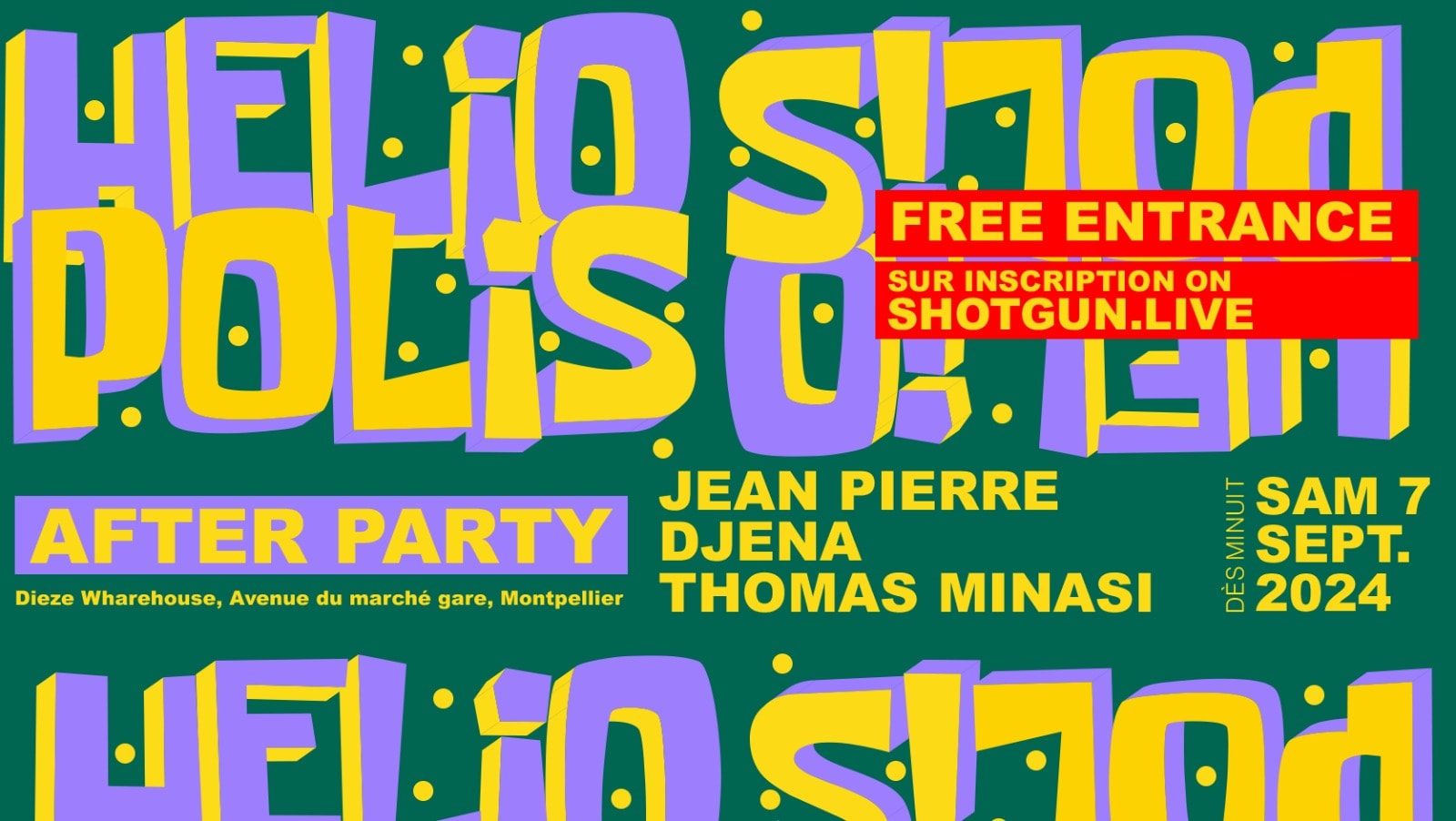 Heliopolis After Show / Jean Pierre - Free Sur Inscription