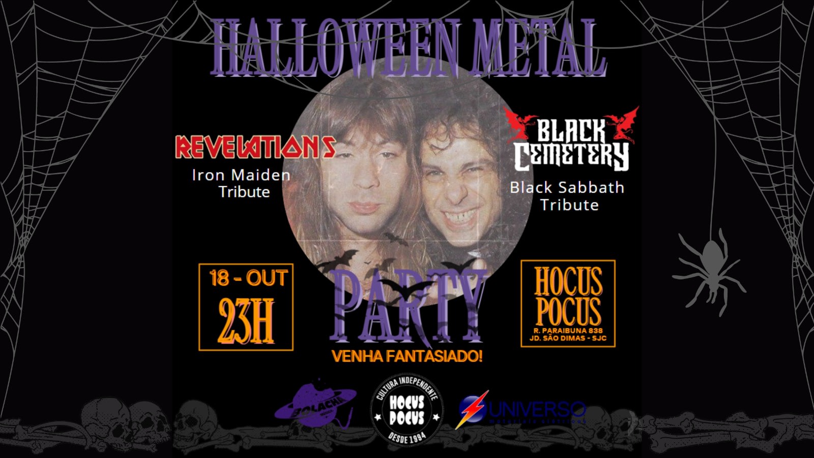 Halloween Metal Party Com Iron Maiden & Black Sabbath